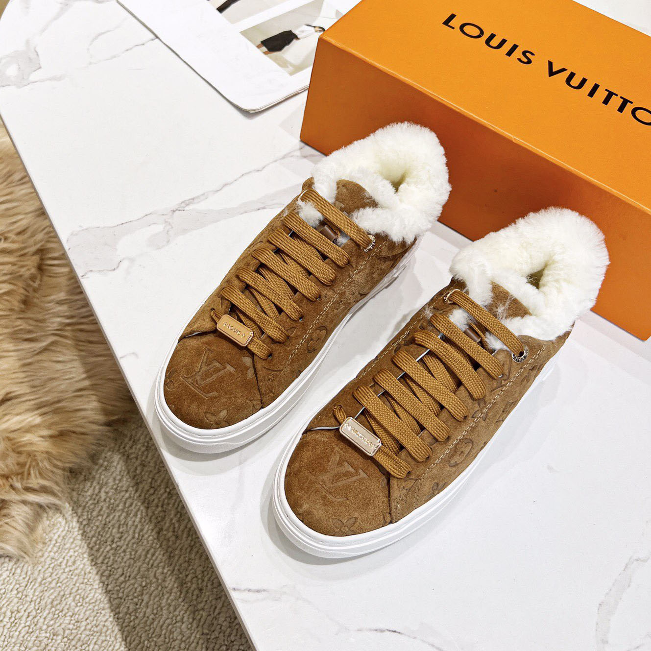 LV Time Out suede sneakers EF25081411