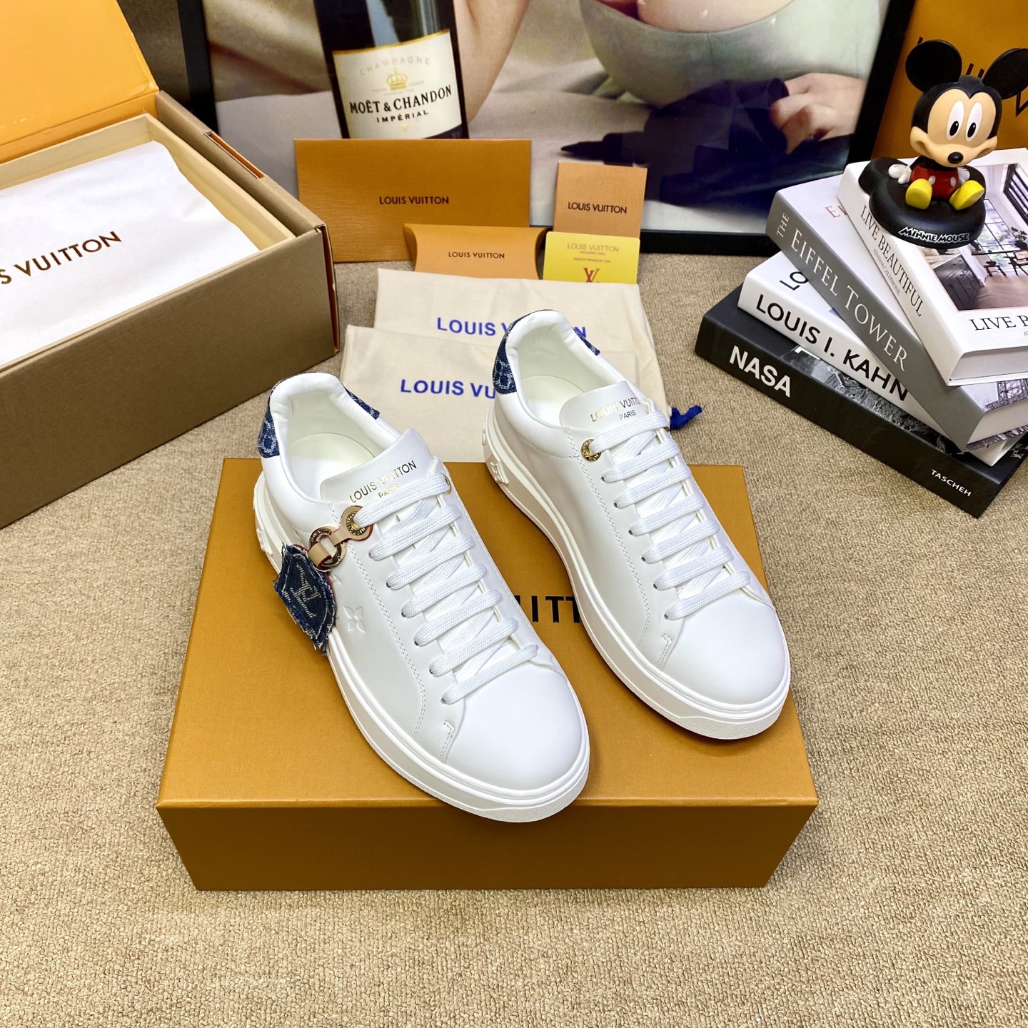 LV Time Out Series Denim Patchwork Casual Shoes EF25081409