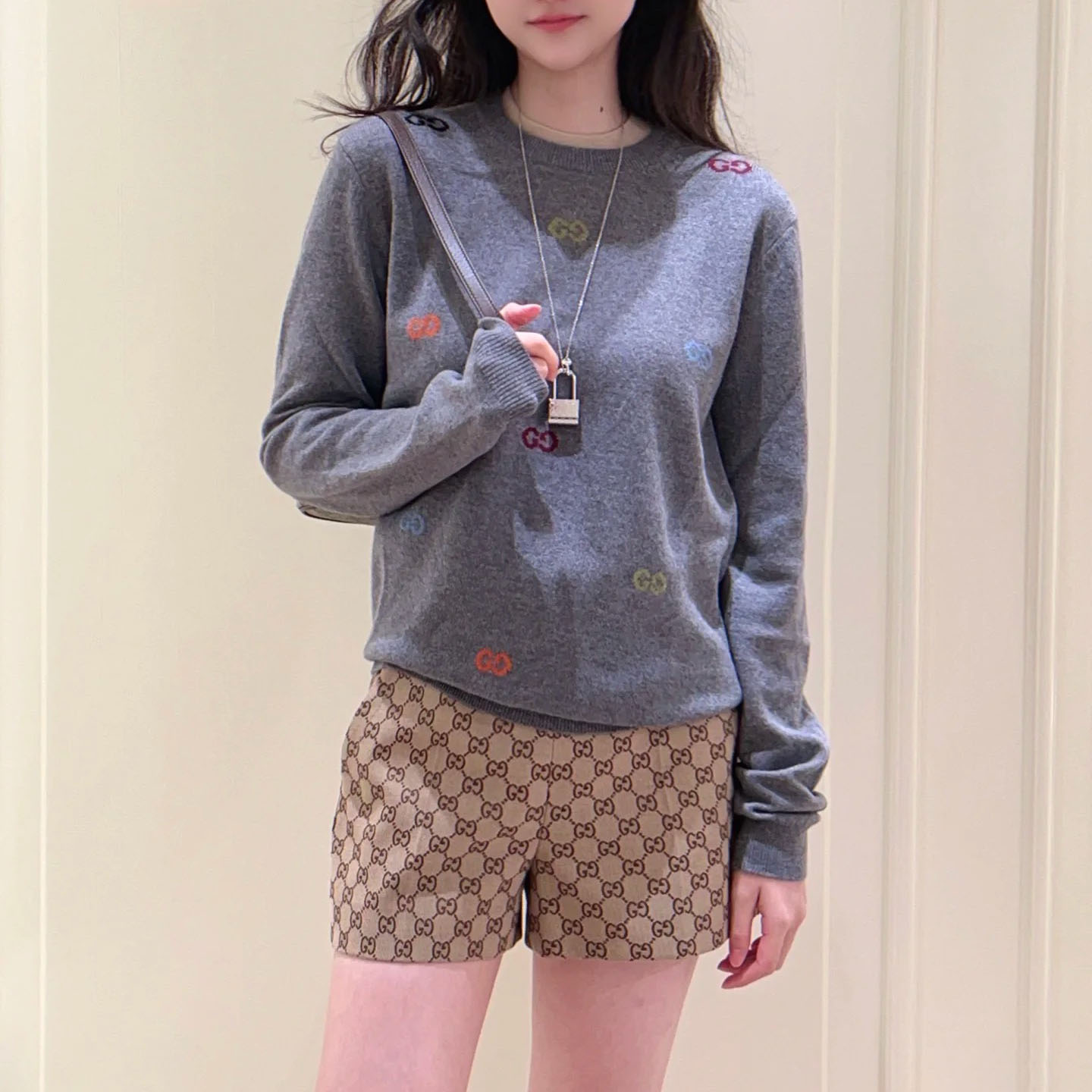 GG Double G Embroidered Wool Sweater XX25081624