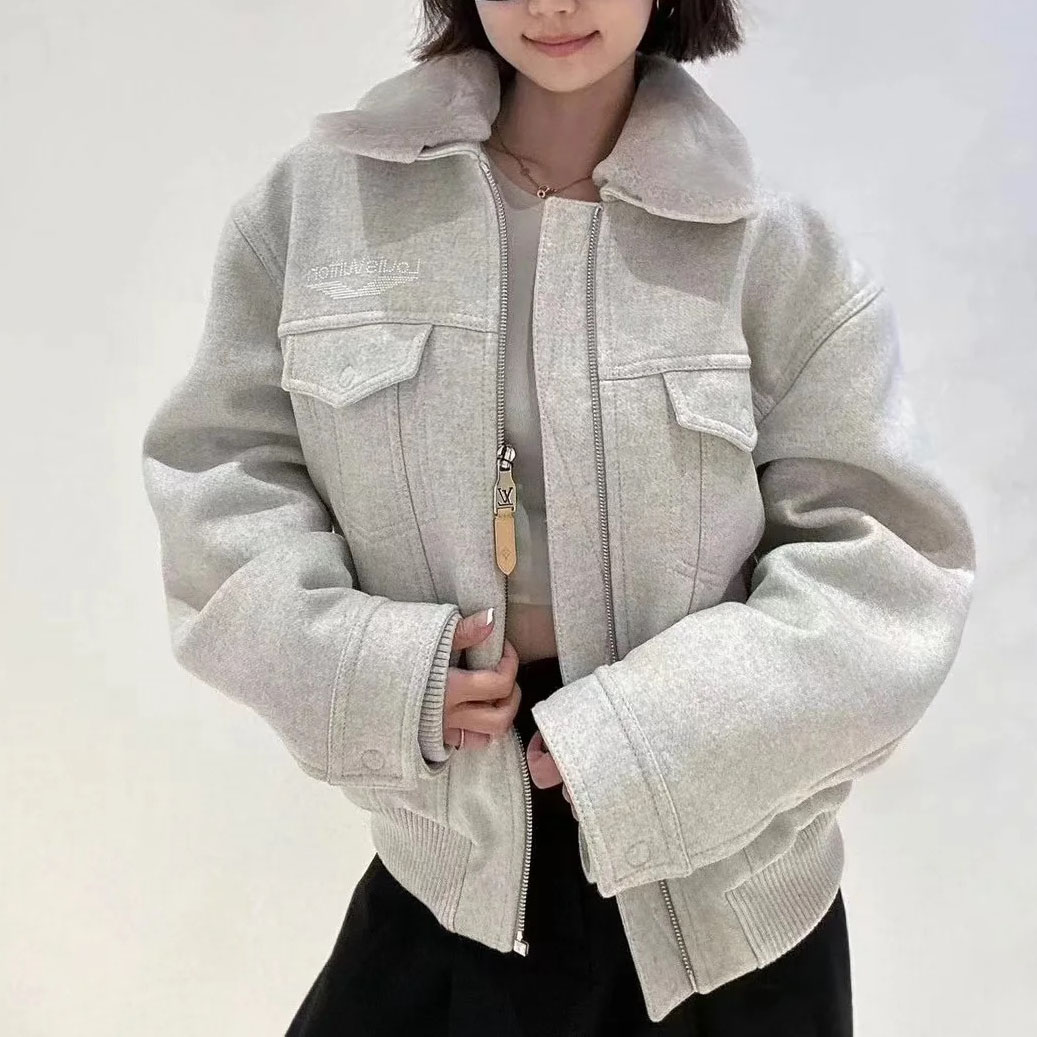 LV 25New Wool Collar Waist Jacket XX25081629