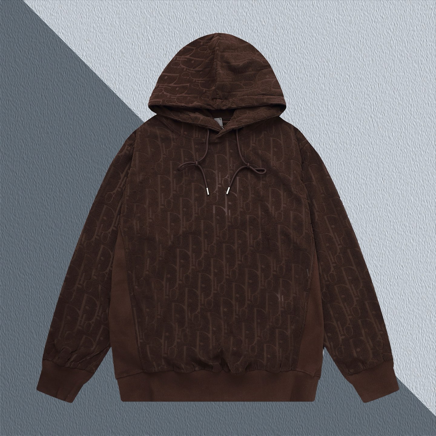 CD Letter Logo Dark Pattern Unisex Hoodie XX25081617