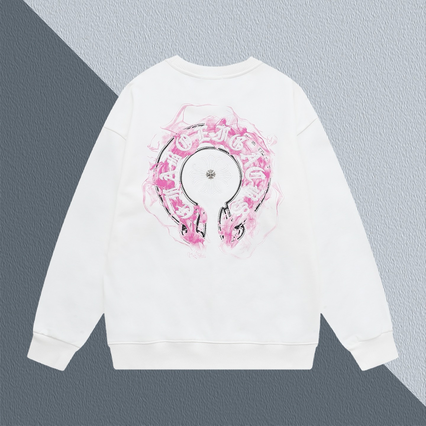 Chrome Unisex Cross Horseshoe Logo Crew Neck Sweatshirt XX25081611