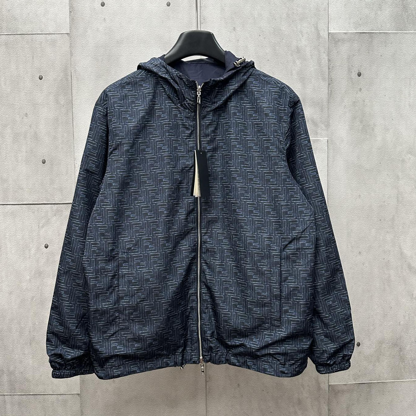 FD Blue Double F Nylon Reversible Jacket XX25081625