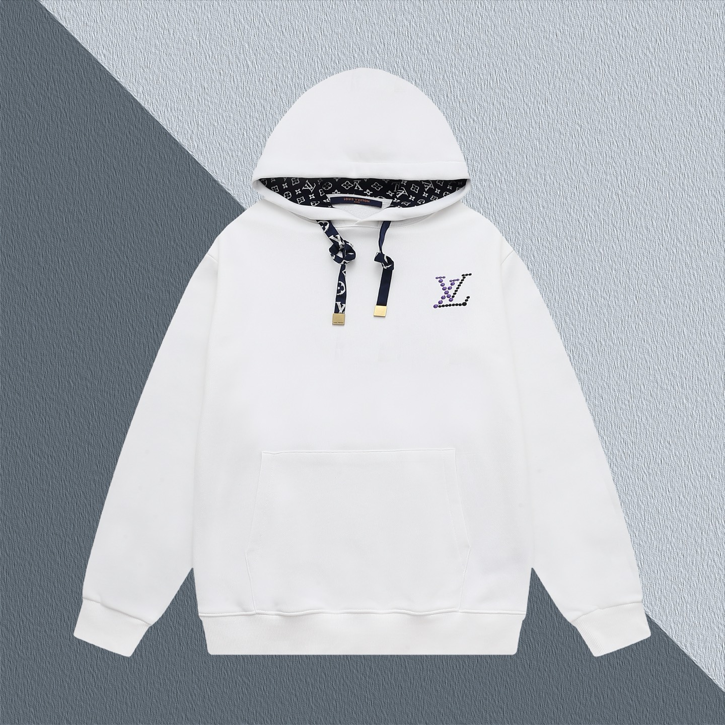 LV Unisex Letter Logo Print Hoodie XX25081610
