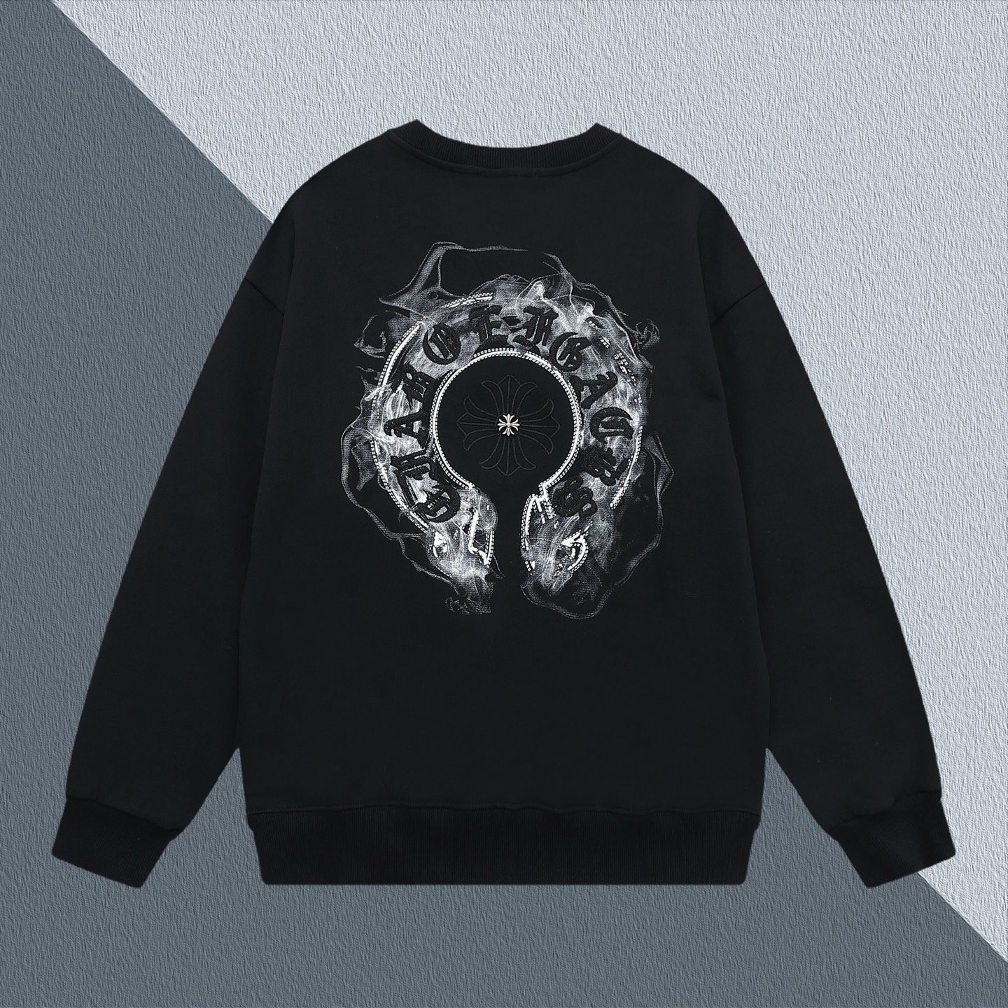 Chrome Unisex Cross Horseshoe Logo Crew Neck Sweatshirt XX25081611