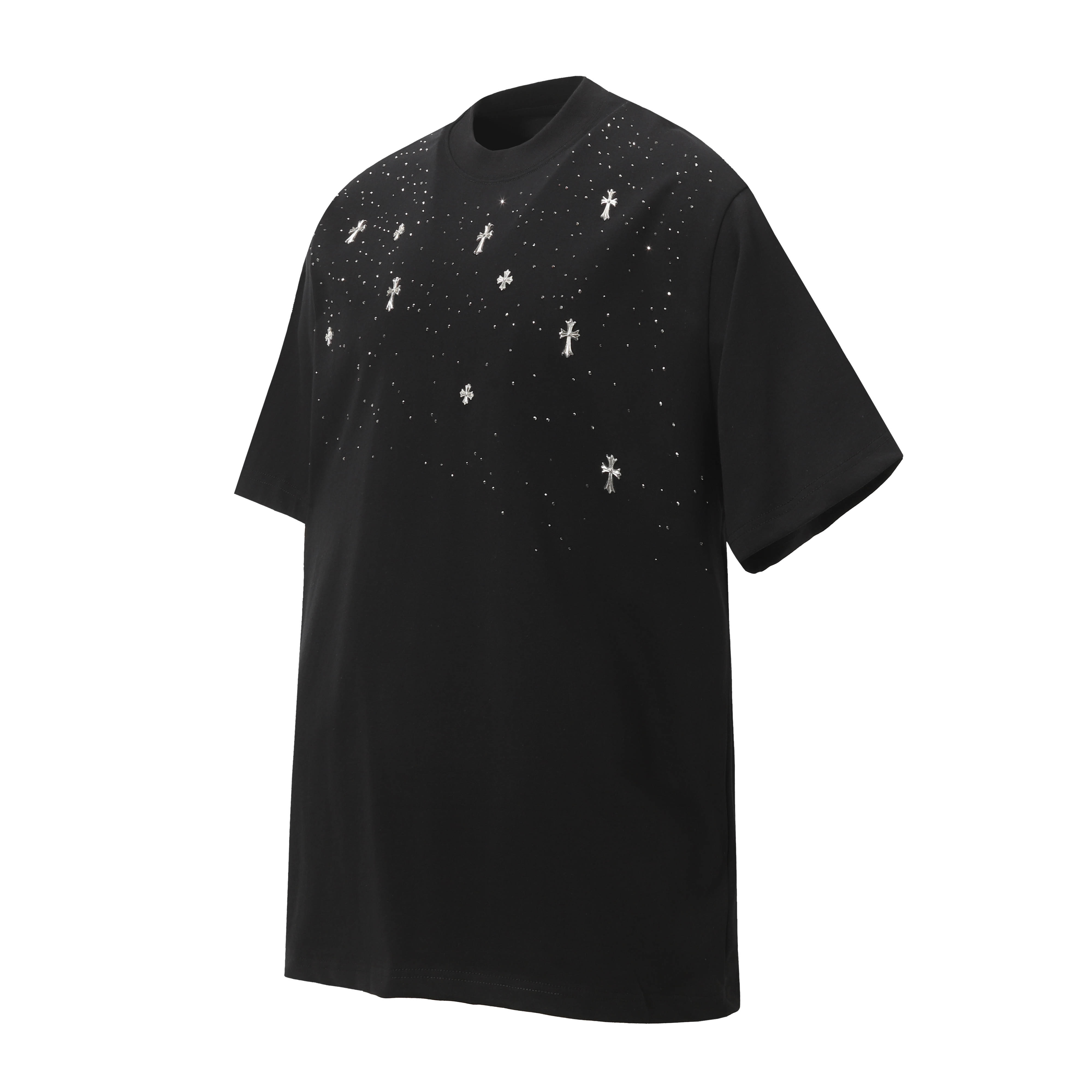 CH Crystal-Embellished Cross Short Sleeve T-Shirt AM25081614