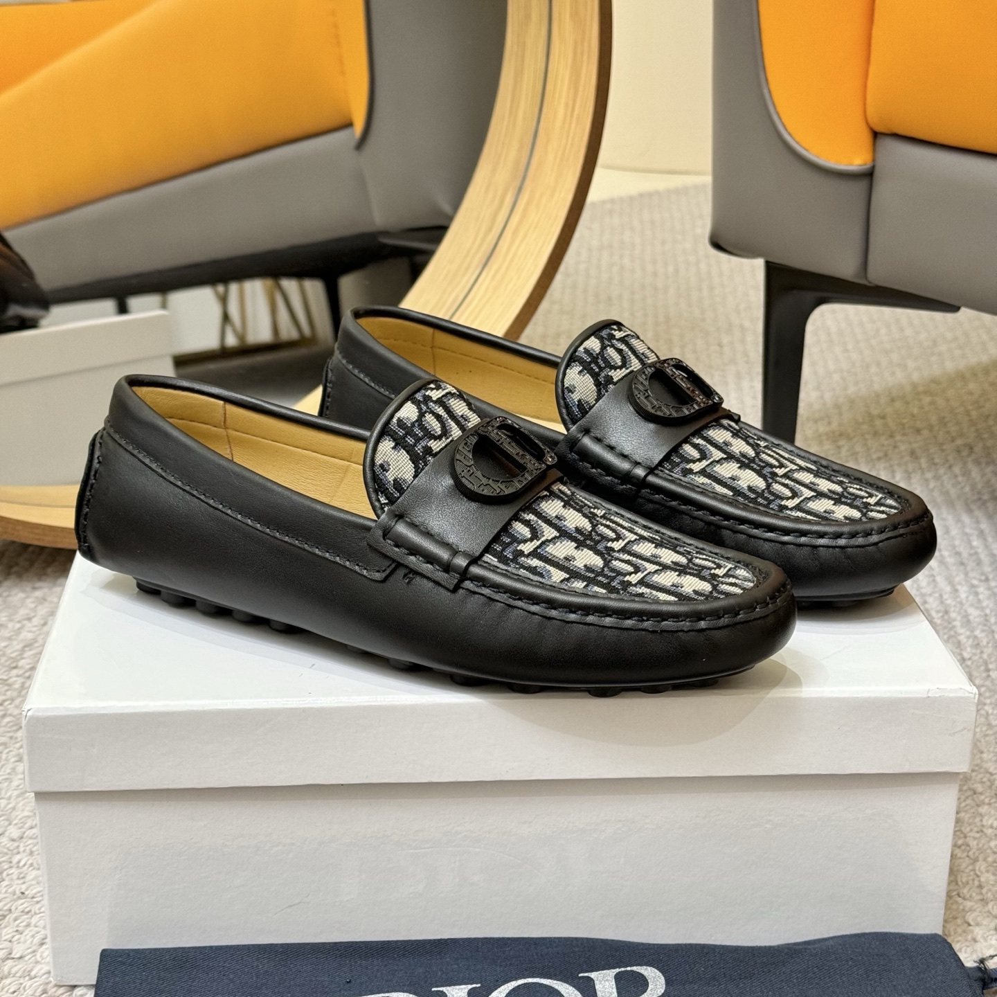 CD Men's Oblique Print Loafers FE25081617