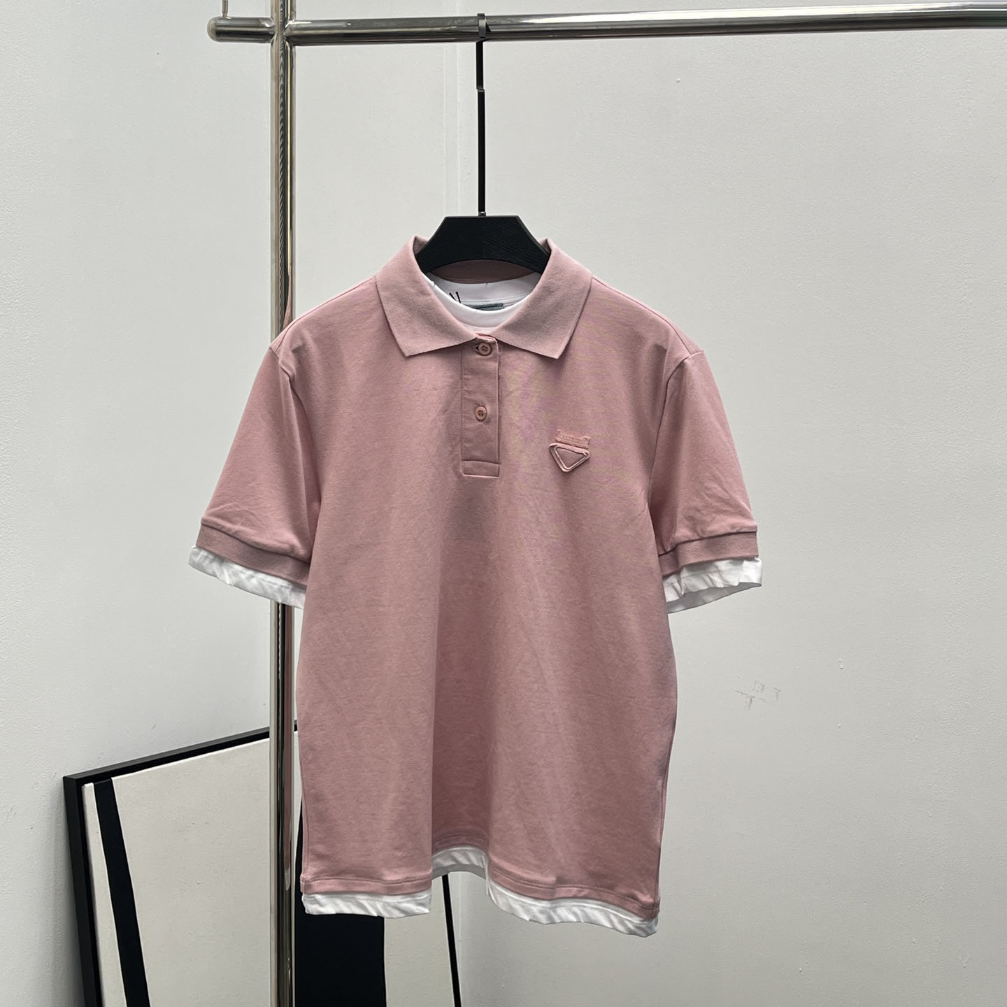 PRA 25New Layered-Look Short Sleeve T-Shirt FE25081606