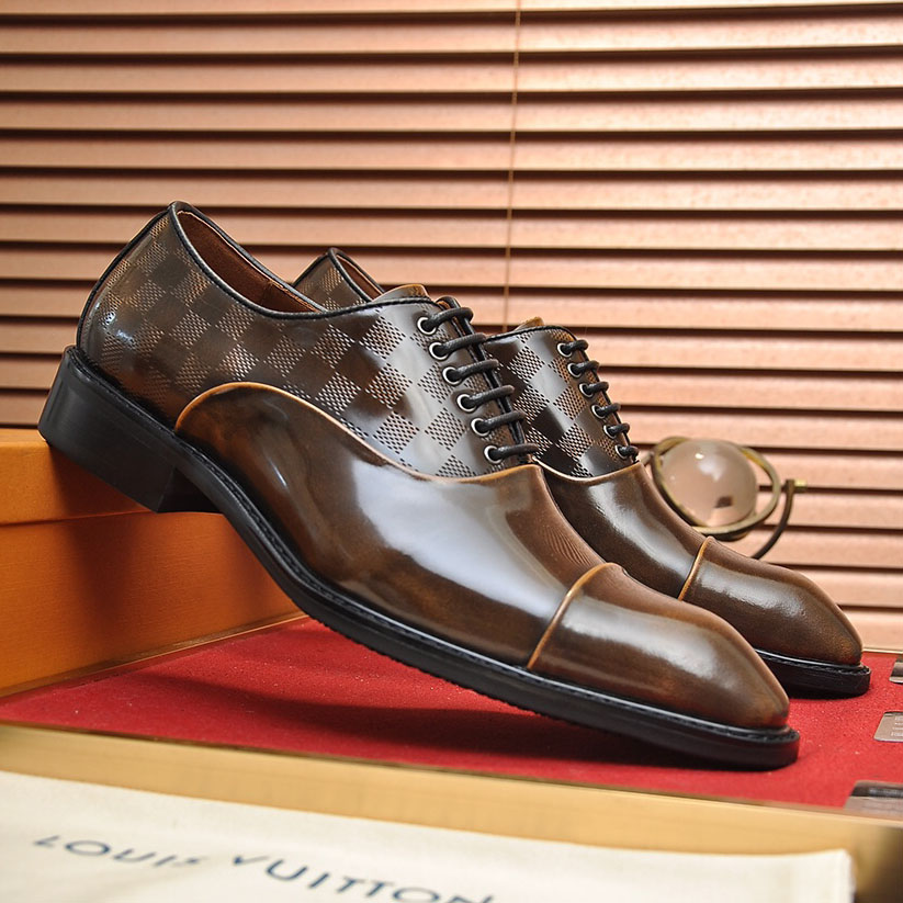 LV Classic Handmade Leather Dress Shoes FE25081630