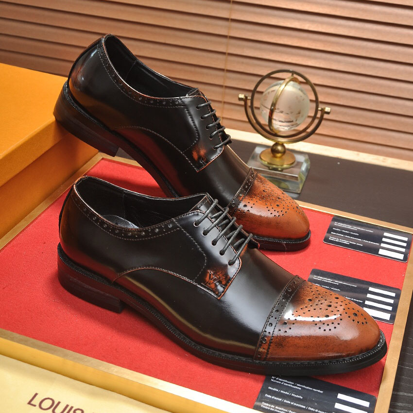 LV Men's Leather Dress Shoes FE25081627