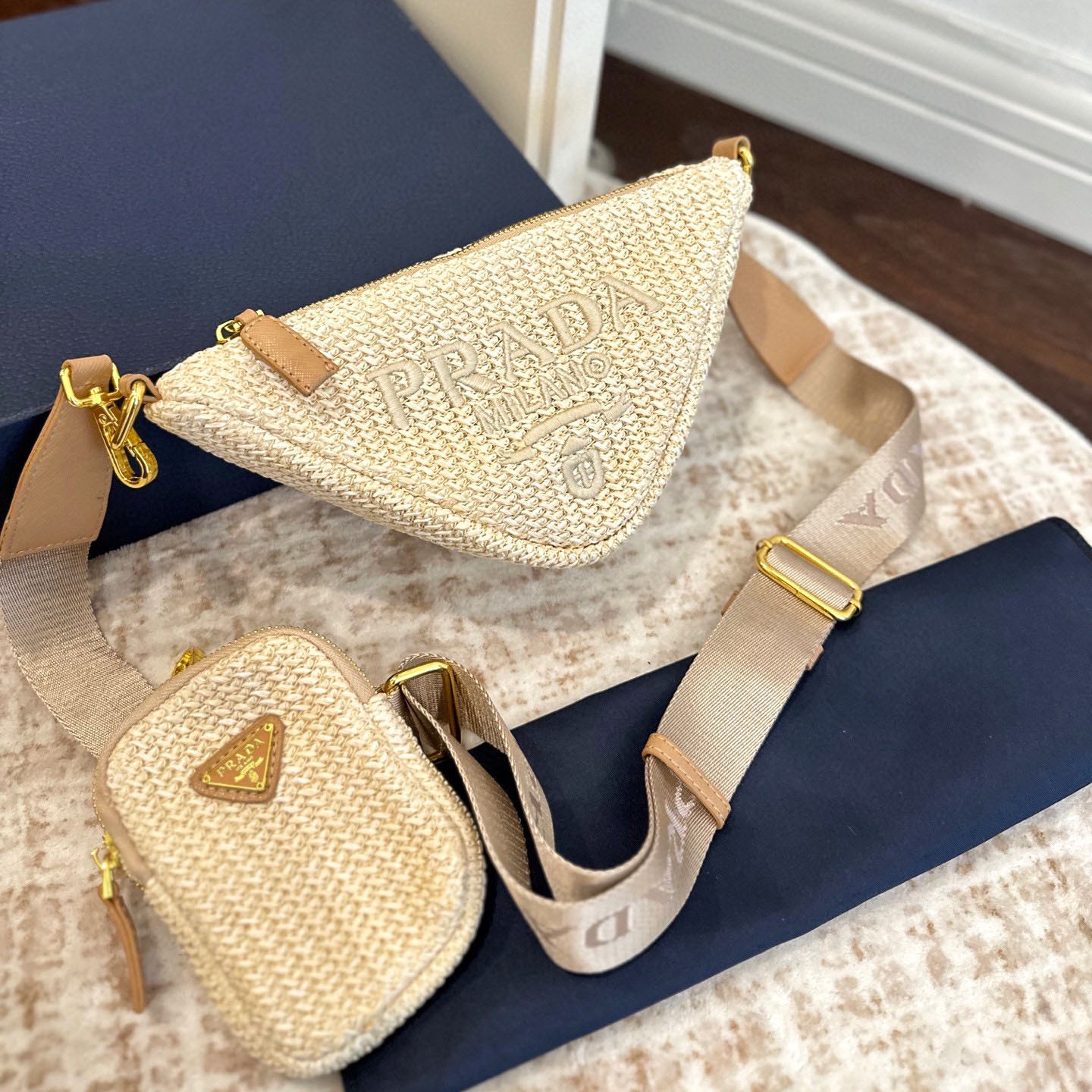 PRA Straw Hobo Underarm Bag XX25081722