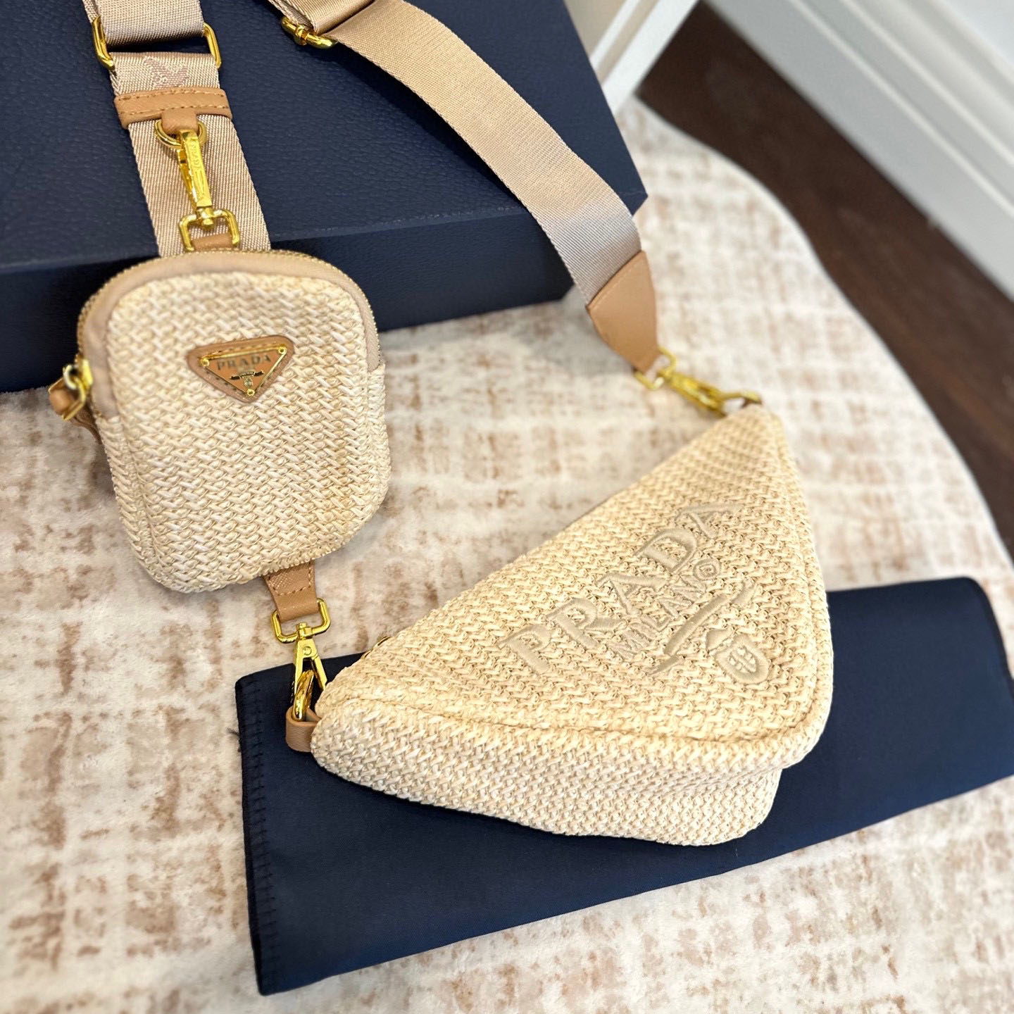 PRA Straw Hobo Underarm Bag XX25081722