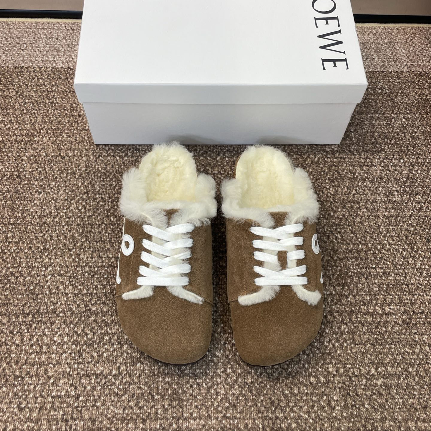 LOE x Birkenstock 25New Collaboration Shearling Clogs for Couples AM25081922