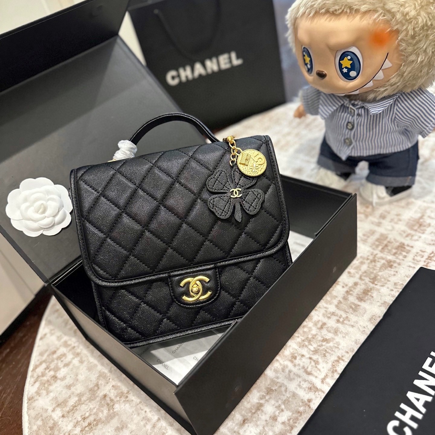 CH 25B Quilted Caviar Leather Backpack YV25082918