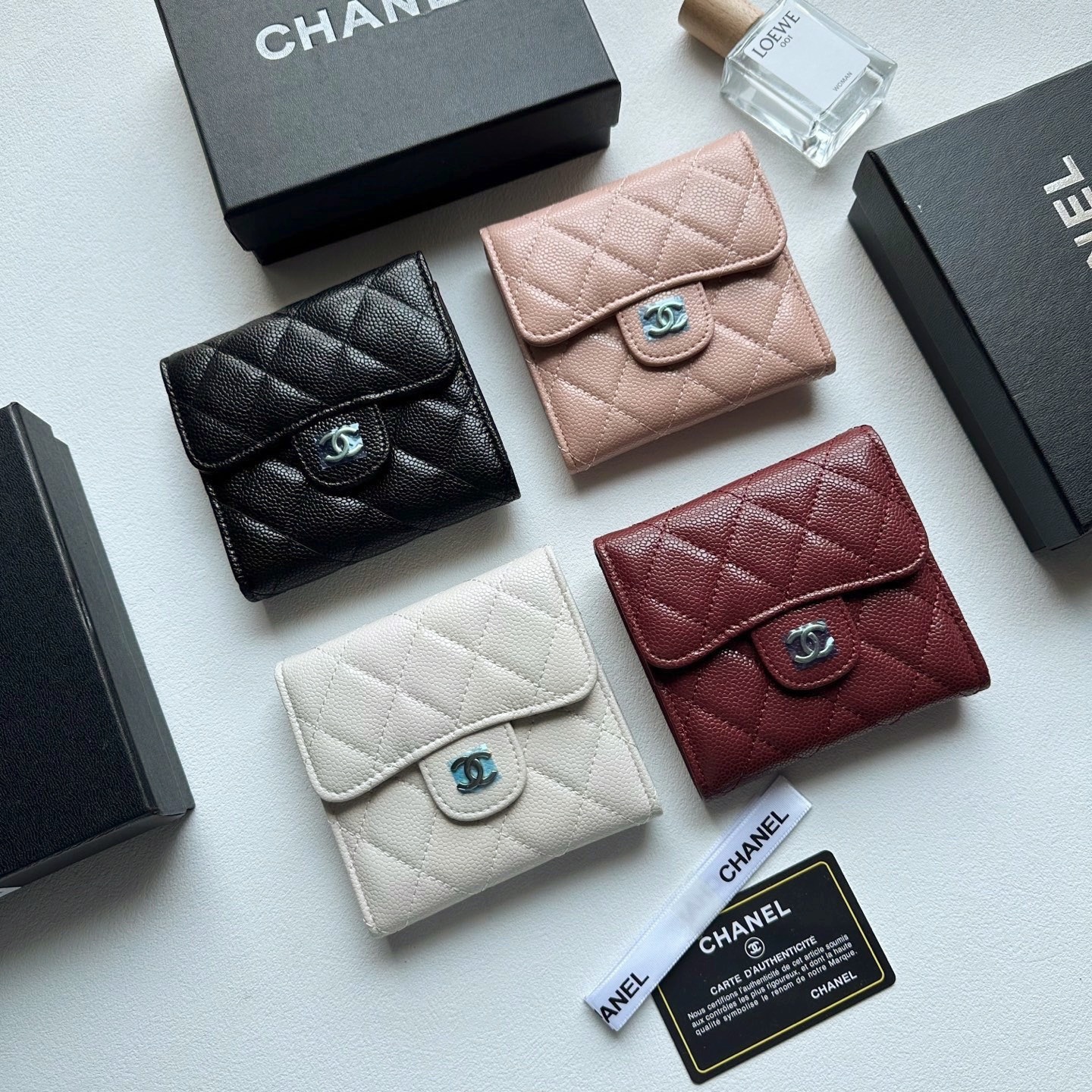 CH Classic Flap Caviar Leather Short Wallet YV25082917