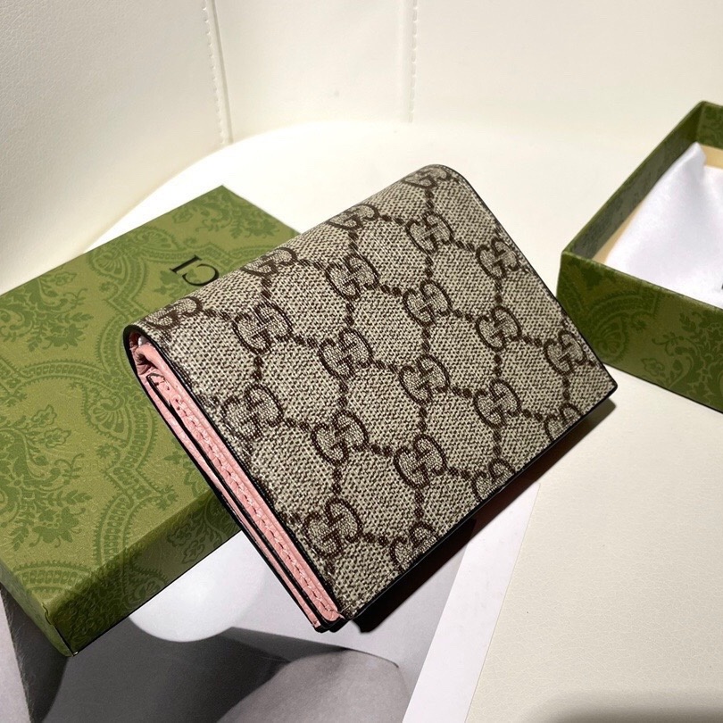 GG Monogram Double G Leather-Paneled Compact Wallet  YV25082907