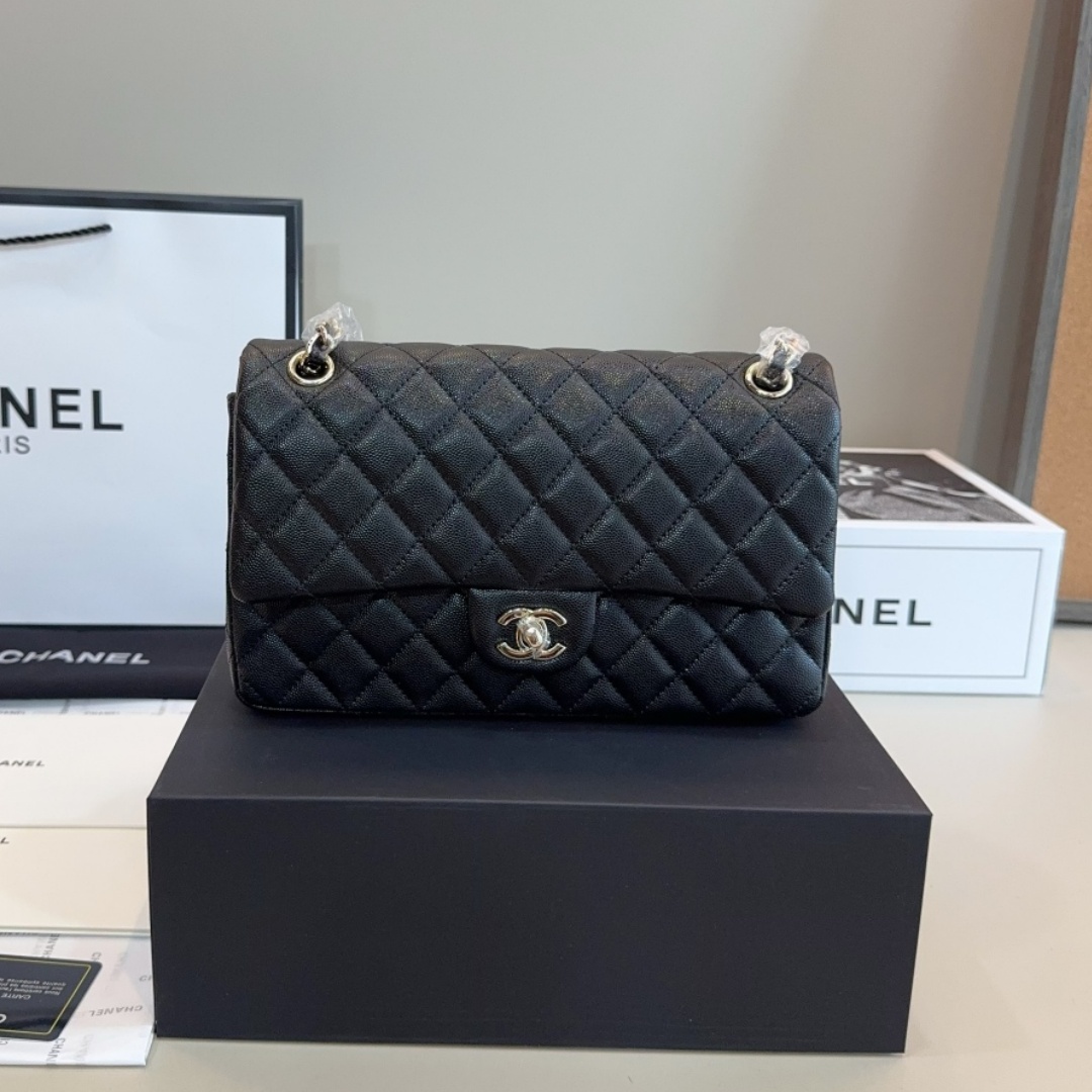 CH Caviar Leather Quilted Flap Bag  YV25083017