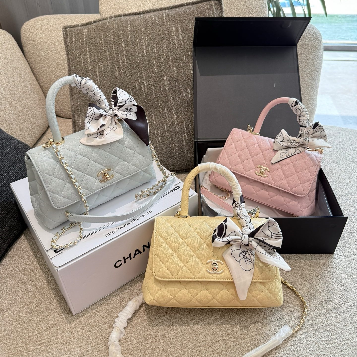 CH Coco Handle Quilted Top-Handle Bag  YV25083023