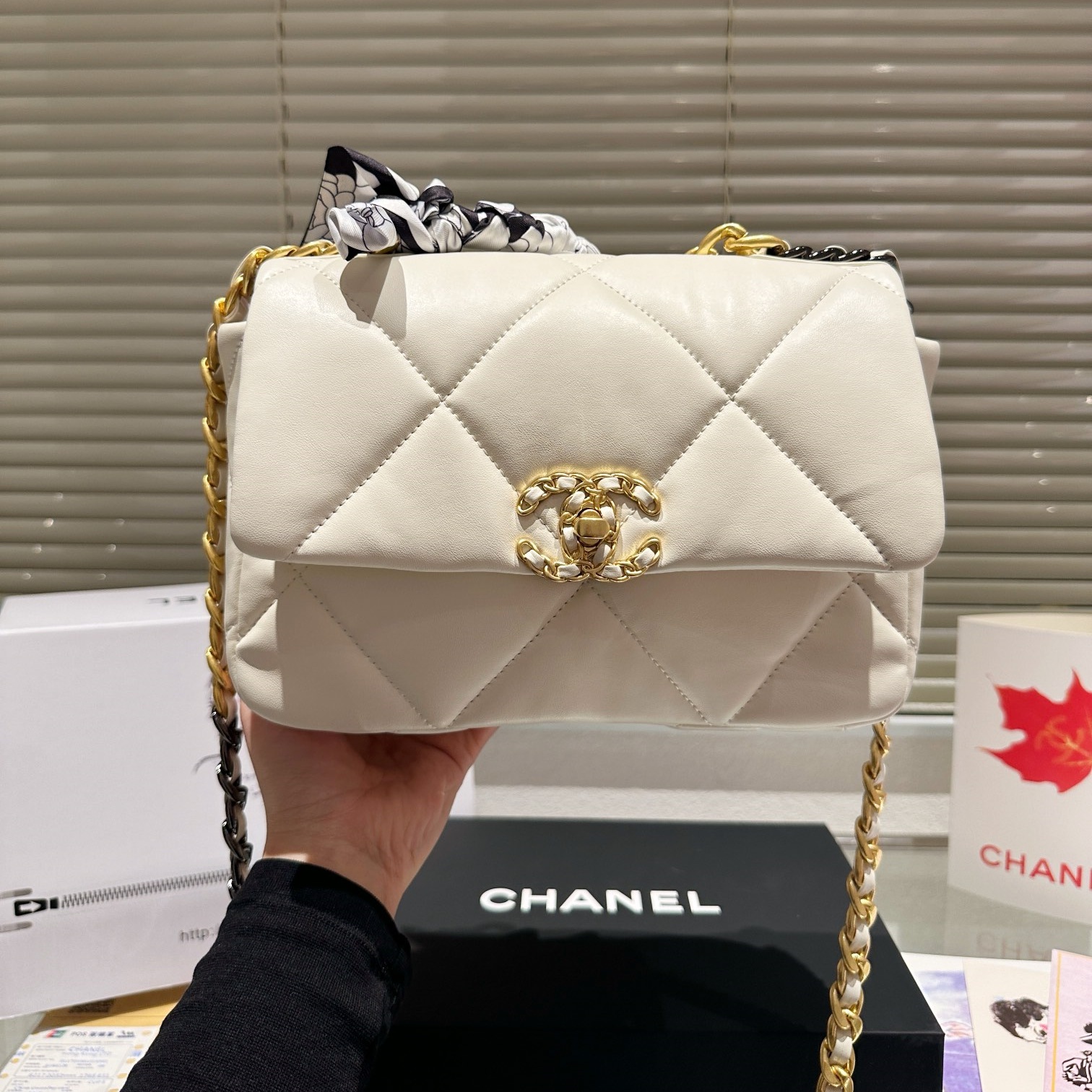 CH 19 Quilted Goatskin Chain Bag YV25083002