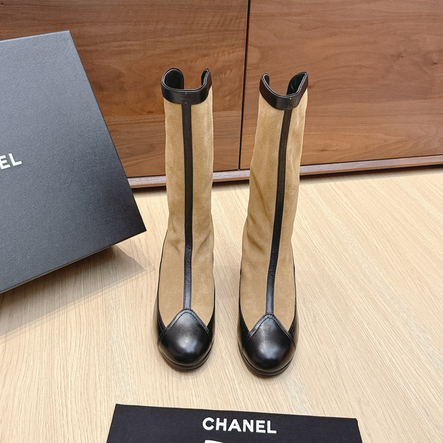 CH Suede & Leather Mid-Calf Boots YV25083124