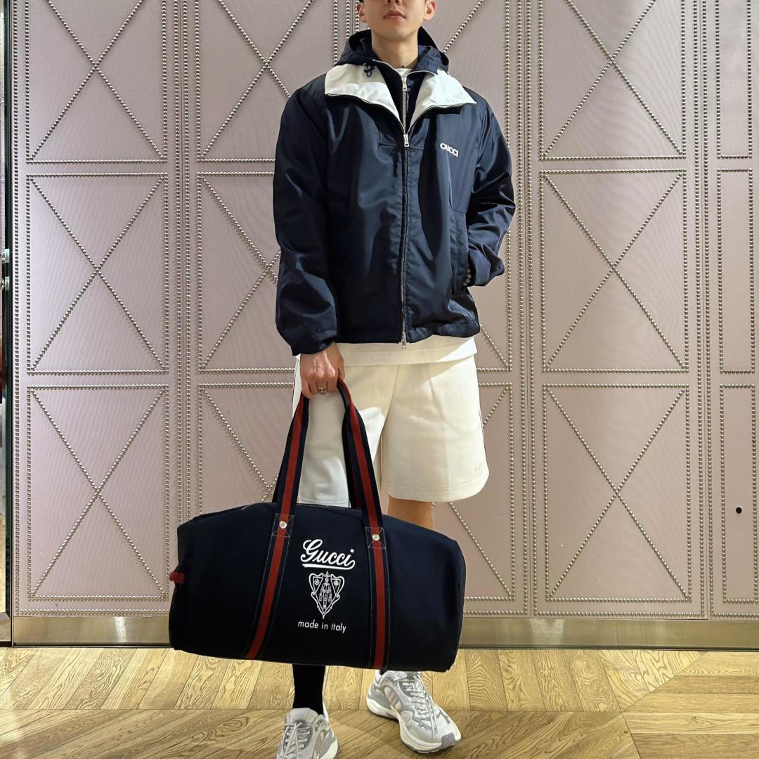 GG Nylon Jacket with Fake Two-Piece Design XX25082205