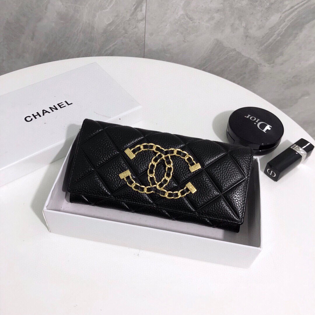 CH Black Caviar Quilted Wallet YV25083112
