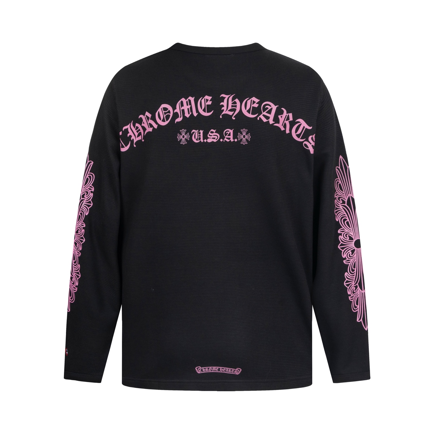CH 1988 Limited Edition Black & Pink Waffle Knit Long-Sleeve Top XX25082208