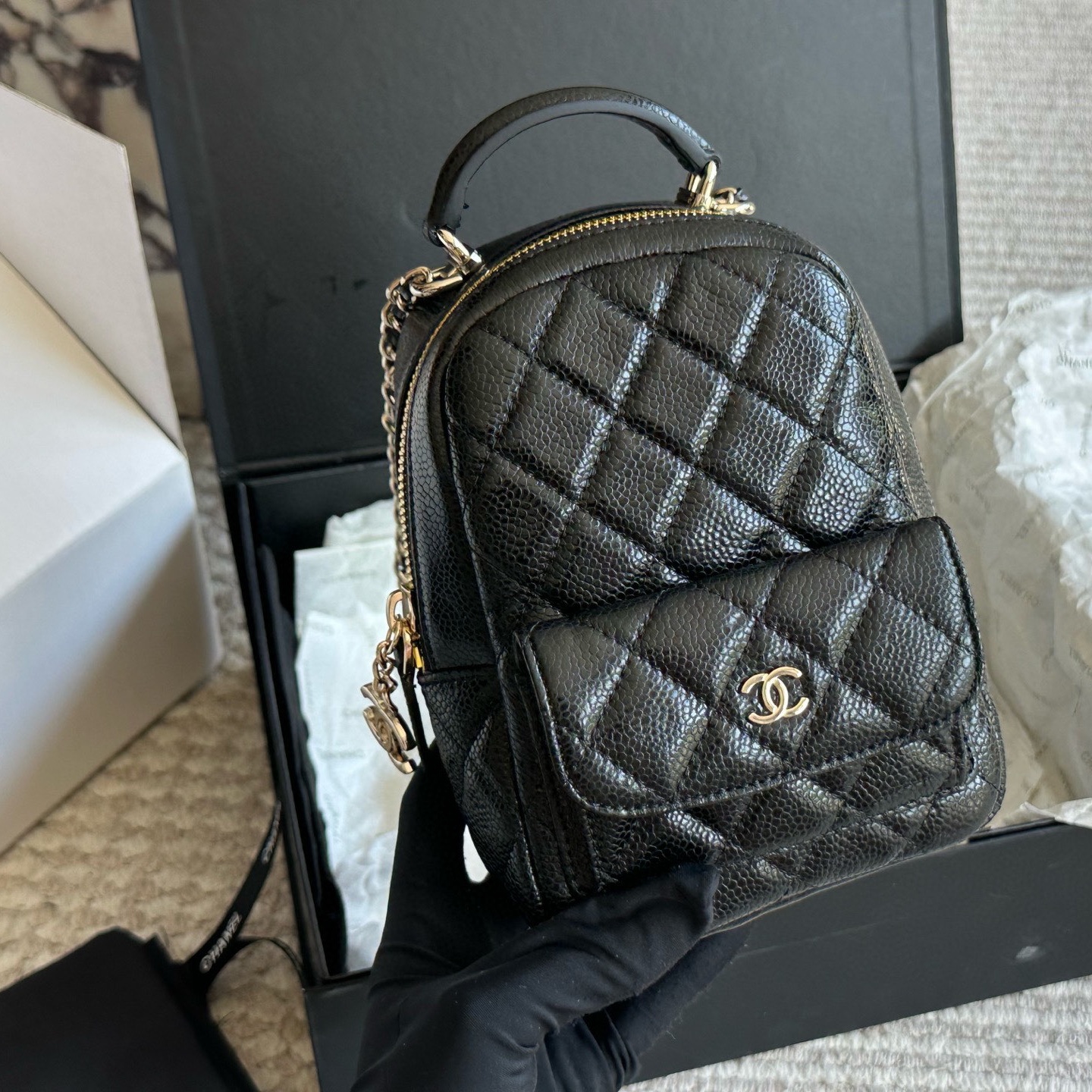 CH Caviar Quilted Mini Backpack  YV25083108