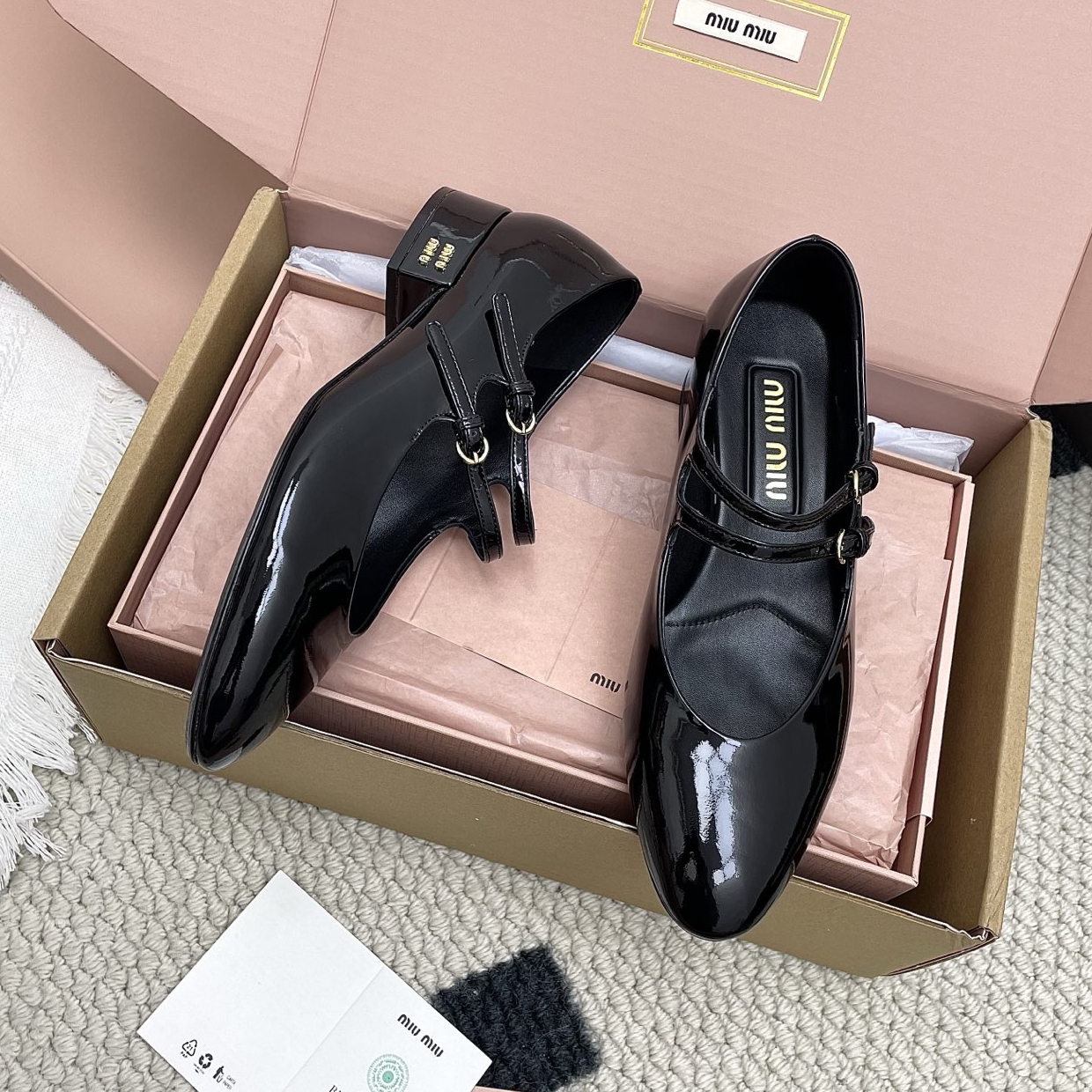 Miu Chunky-heeled Mary Janes XX25082246