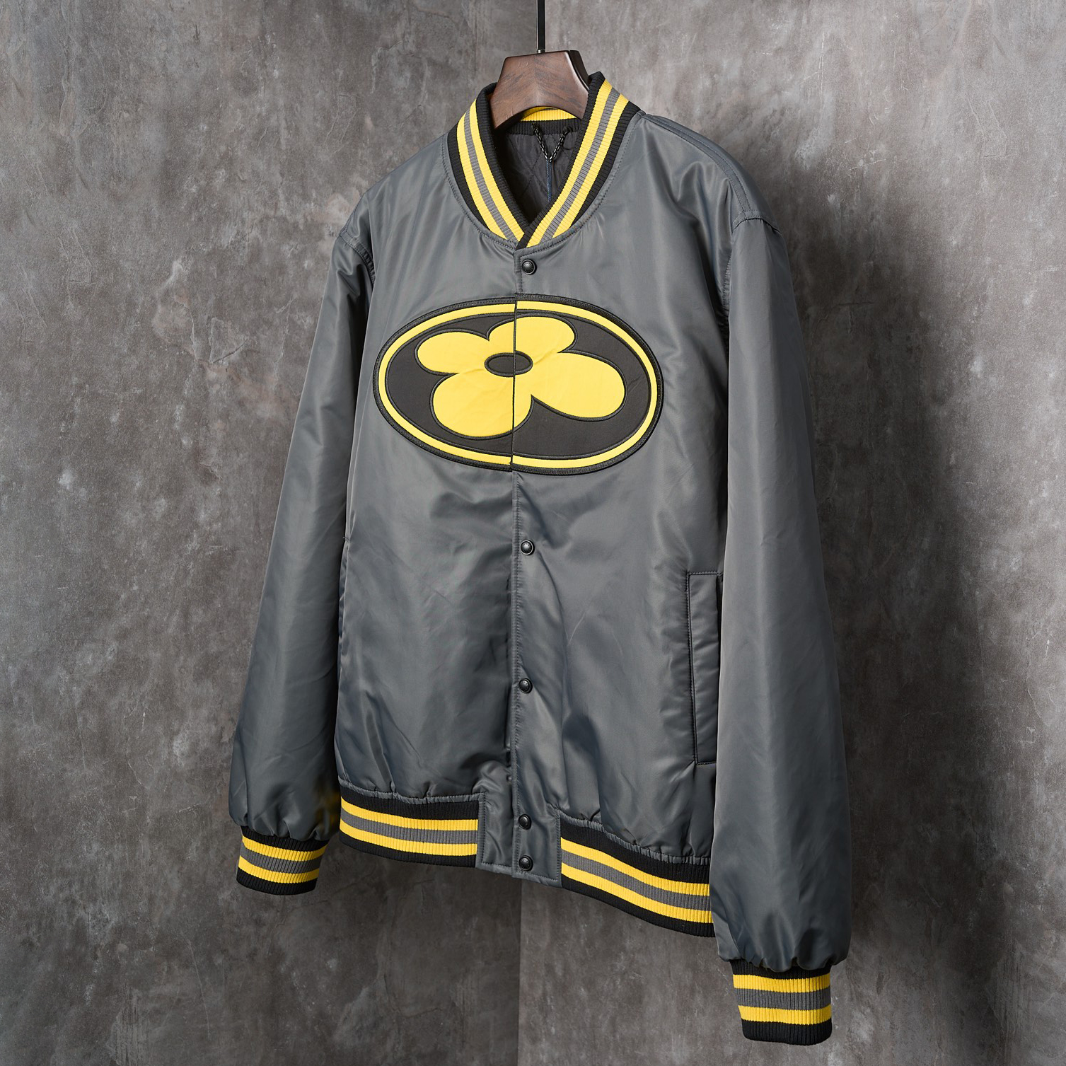 LV x Nigo Satin Jacket with Floral Appliqué XX25082215