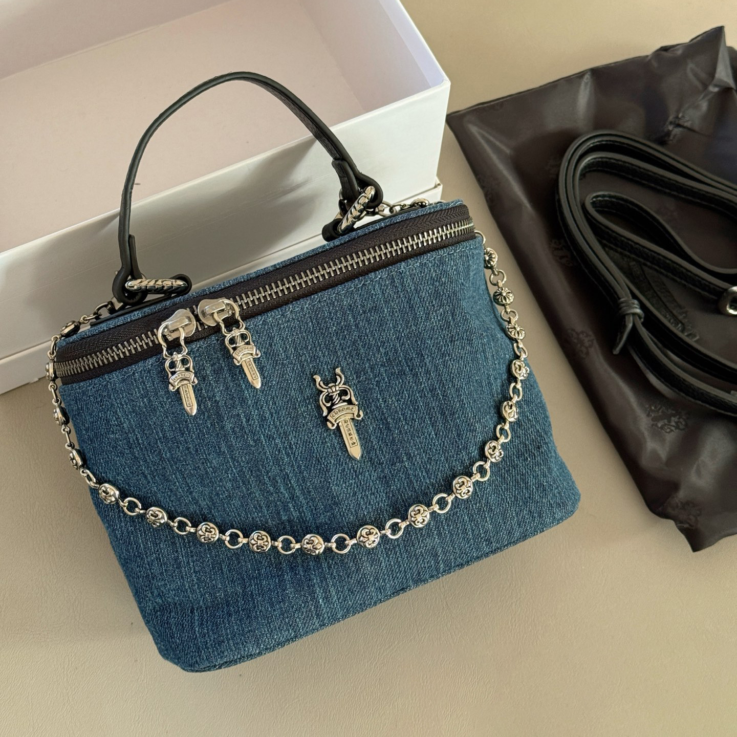 CH Denim Cosmetic Bag XX25082309