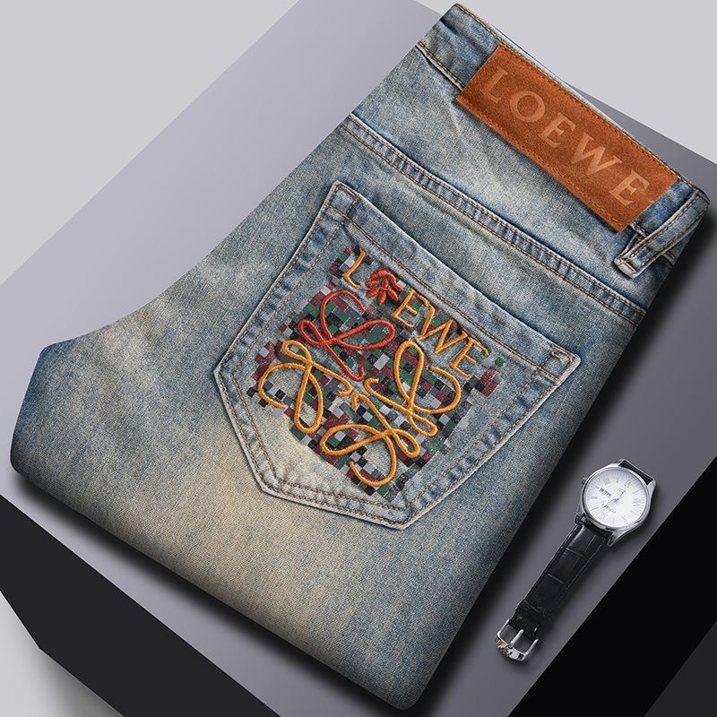 LOE Men's Straight Slim Jeans R25090234