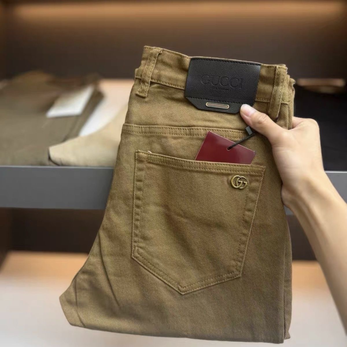 GG Men's Double Glogo Micro Logo Jeans R25090211