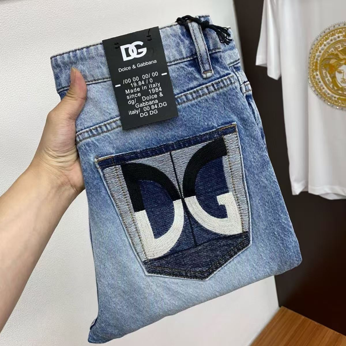 D&G Logo Embroidered Men's Jeans R25090241