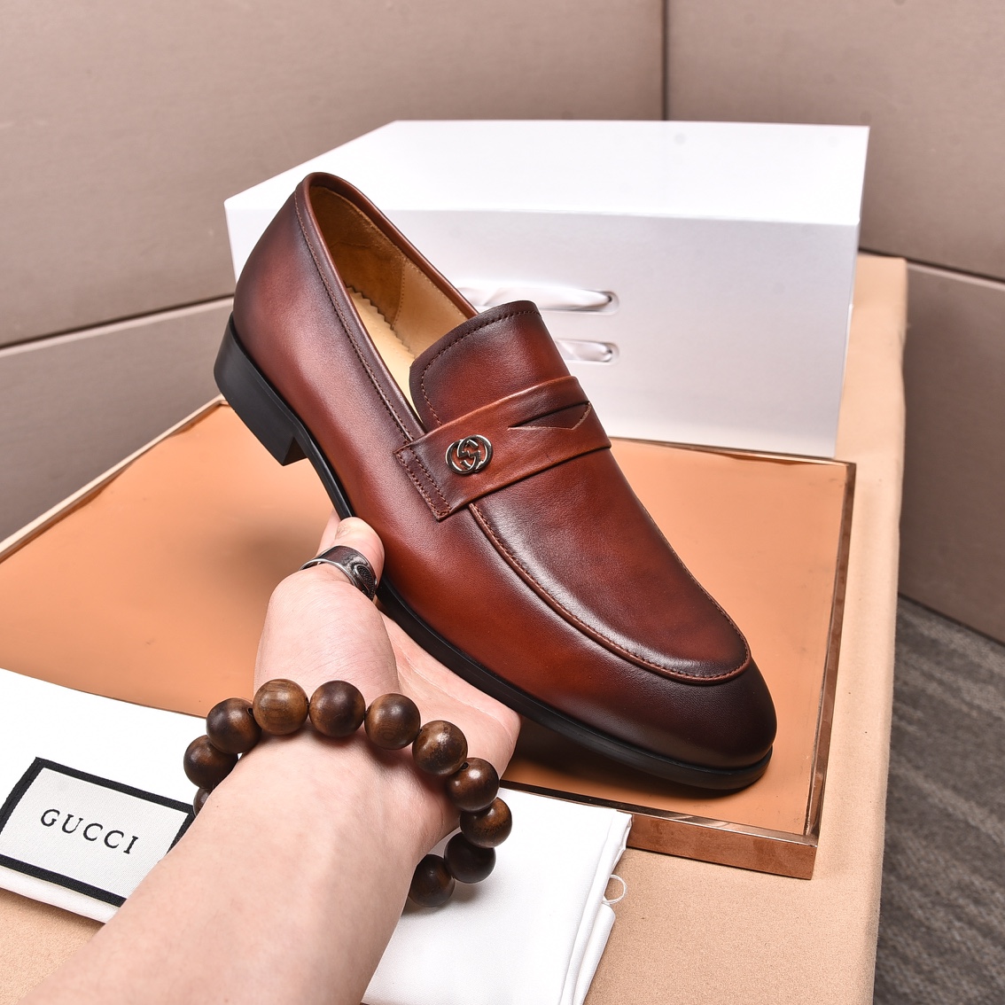 GG Men's Classic Leather Shoes FE25090341