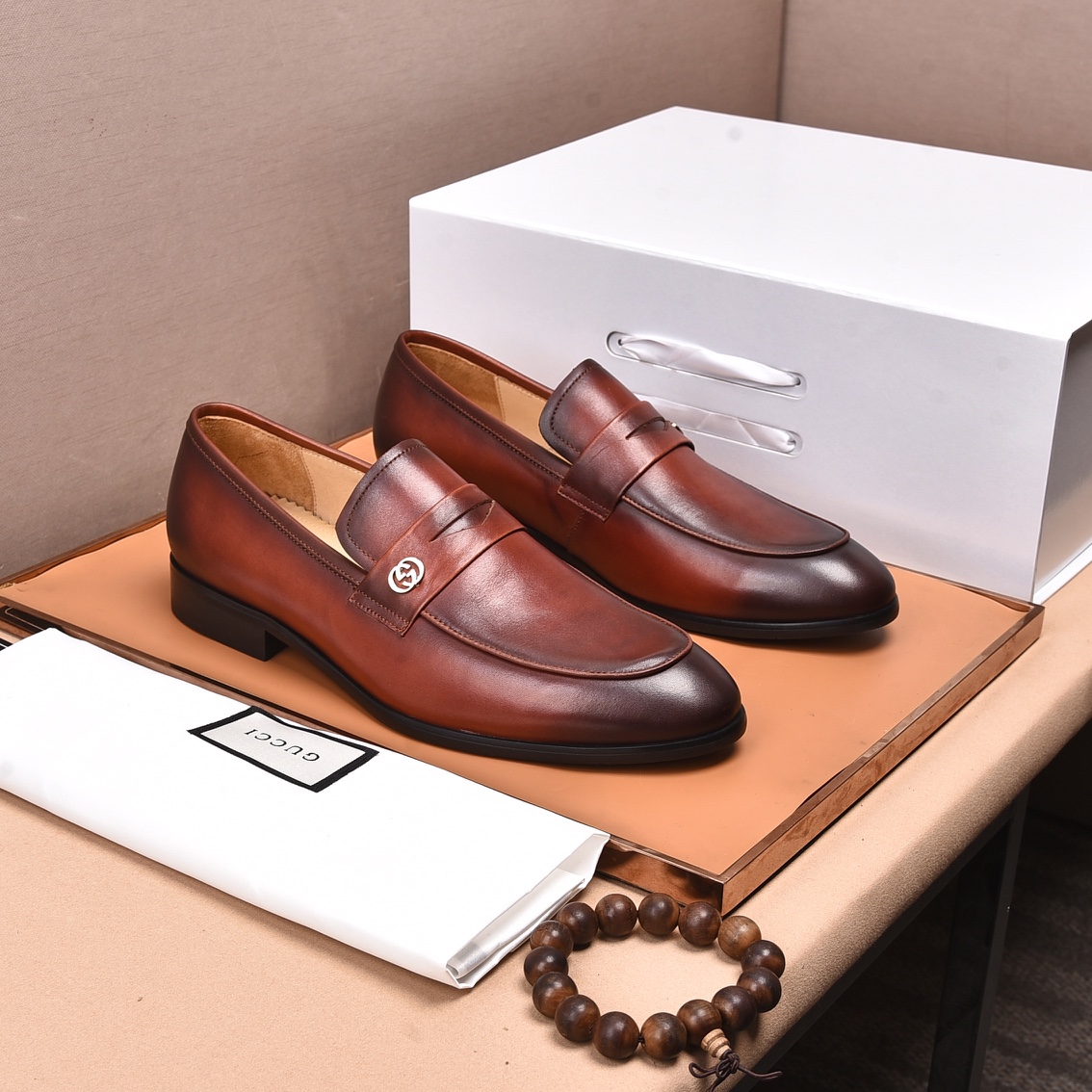 GG Men's Classic Leather Shoes FE25090341