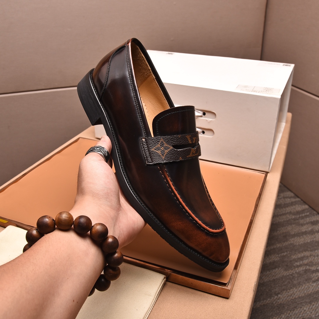 LV Men's Fashion Casual Leather Shoes FE25090347