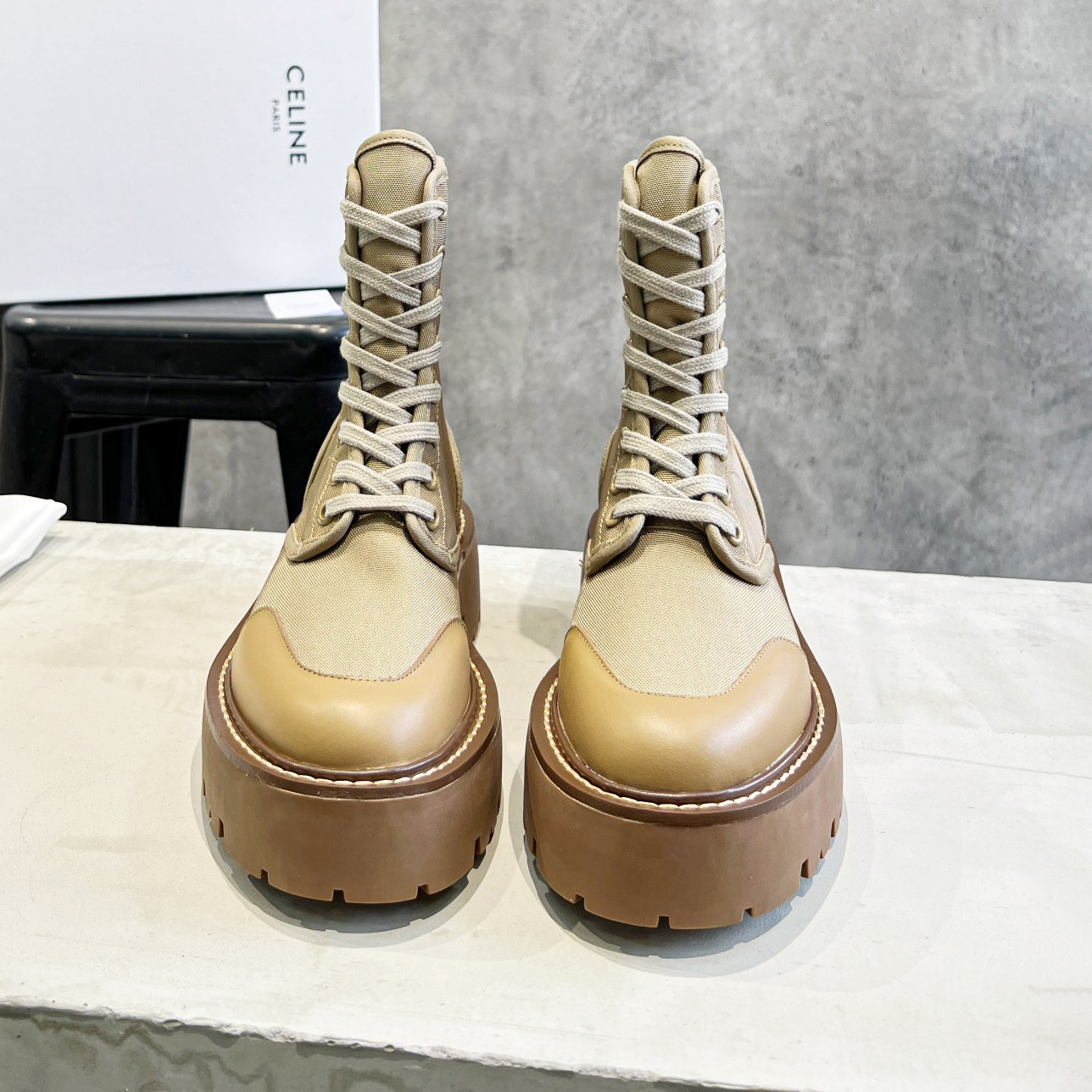 CE Nylon Lace-up Boots MM25090437