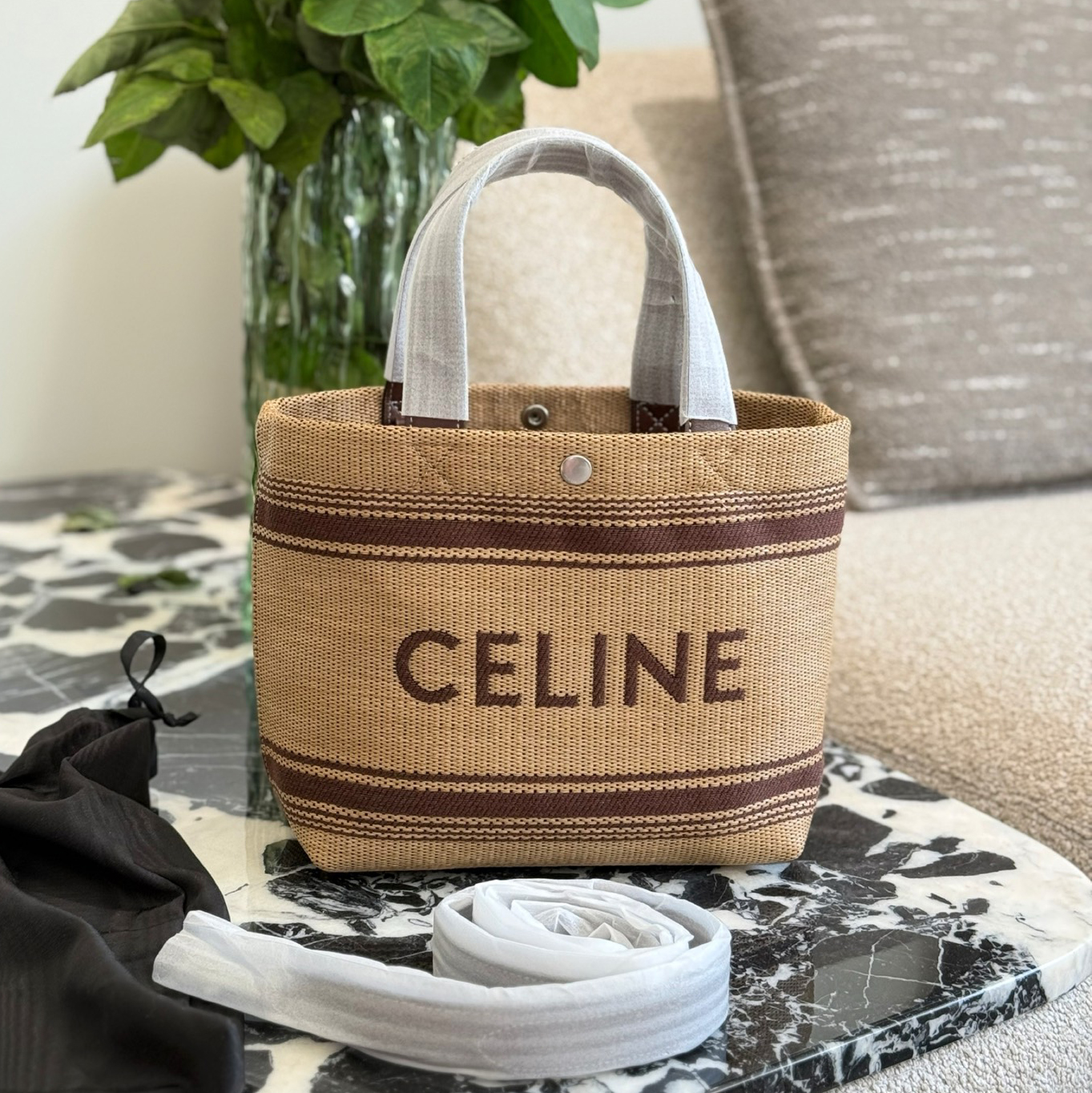 CE Raffia Mini Tote MM25090458