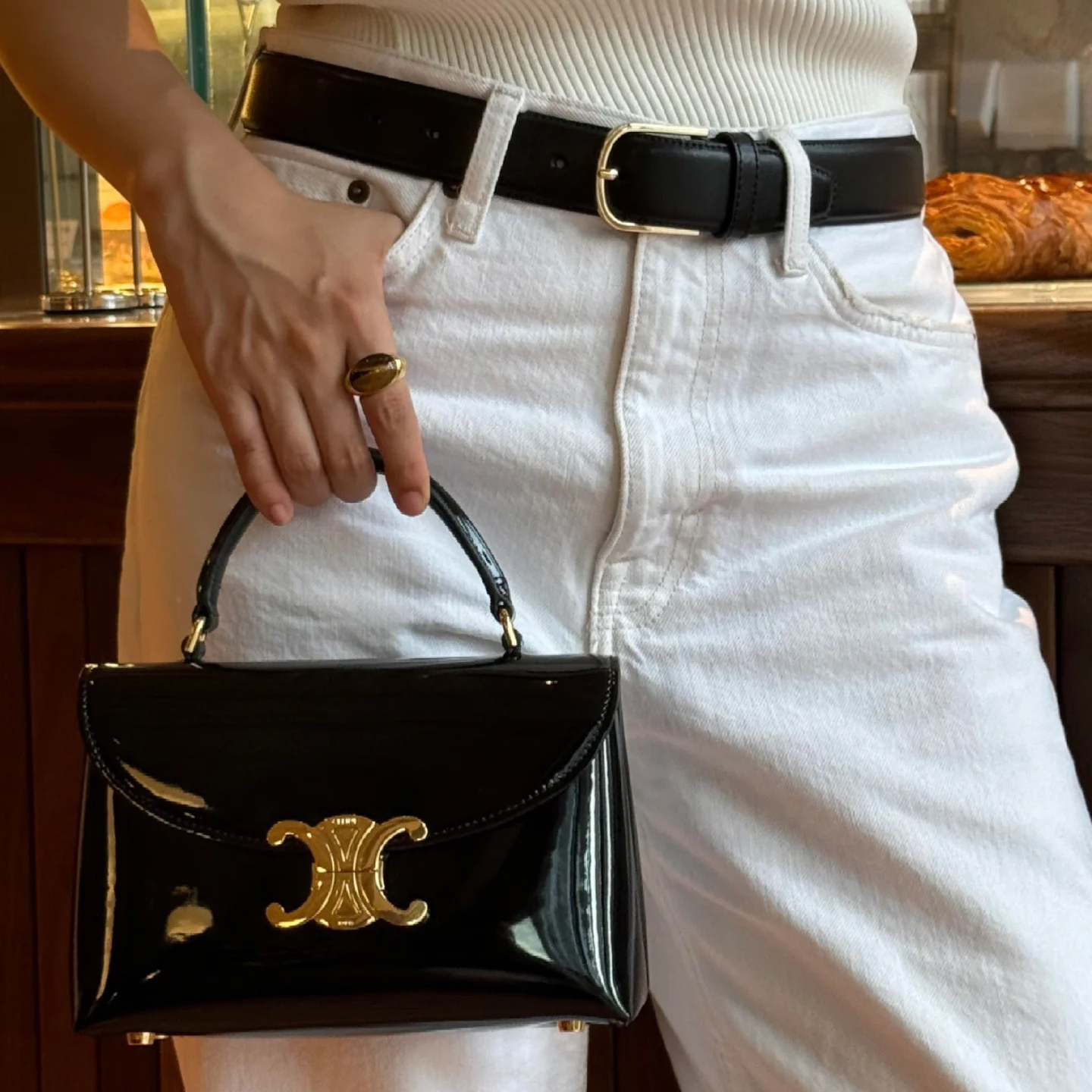 CE Teen Nino Patent Leather Handbag MM25090455