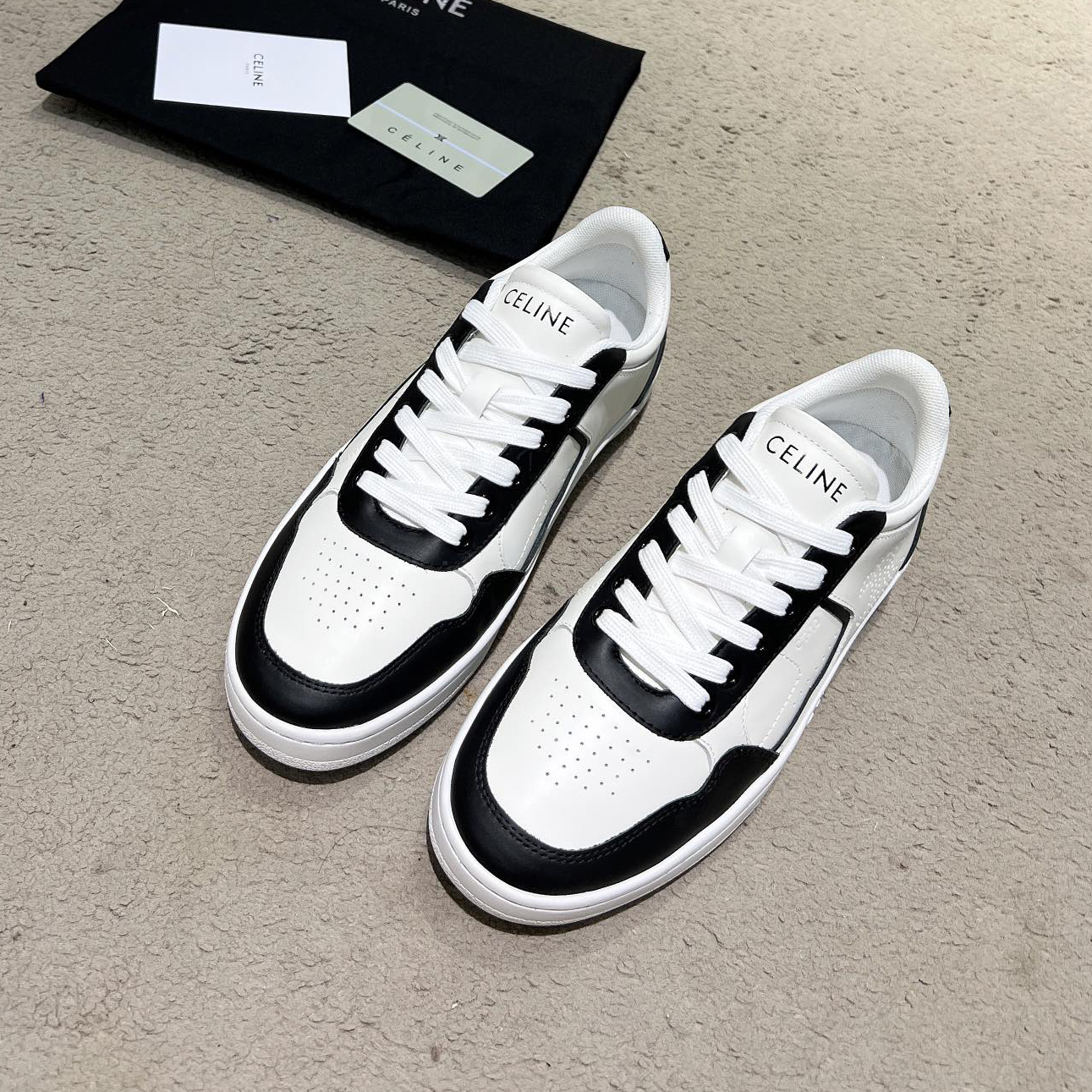 CE CT-10 Low-top Cowhide Leather Lace-up Sneakers MM25090419