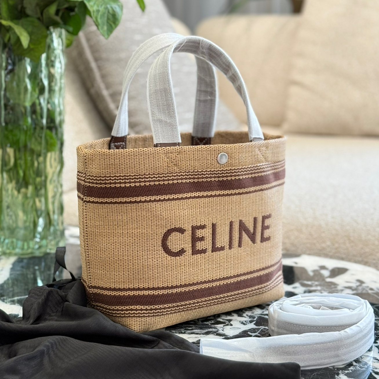 CE Raffia Mini Tote MM25090458