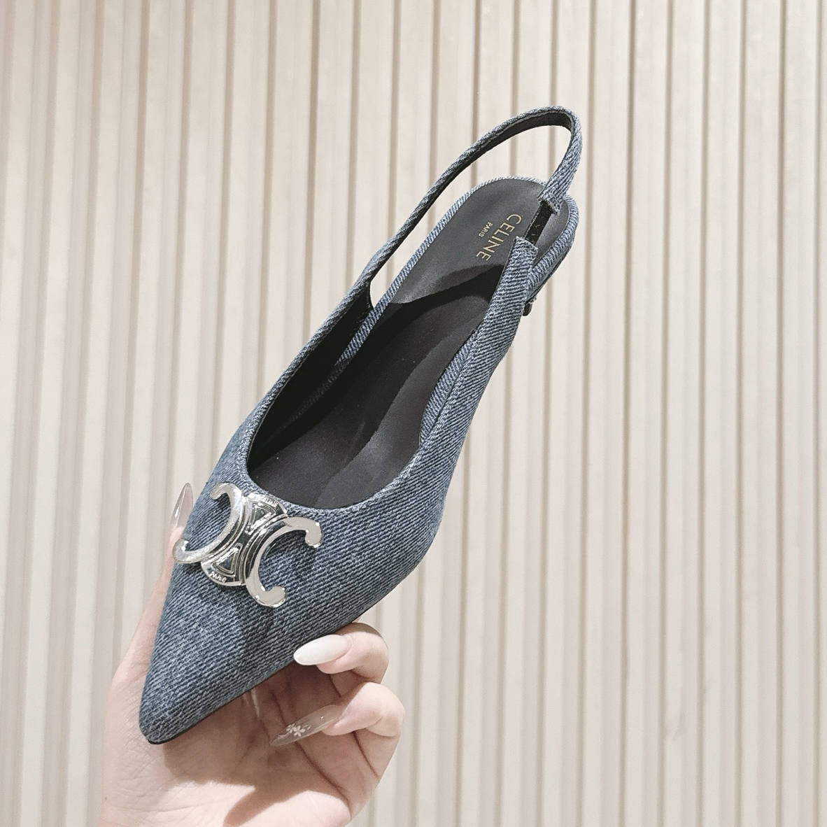 CE 25New Denim High Heels MM25090435