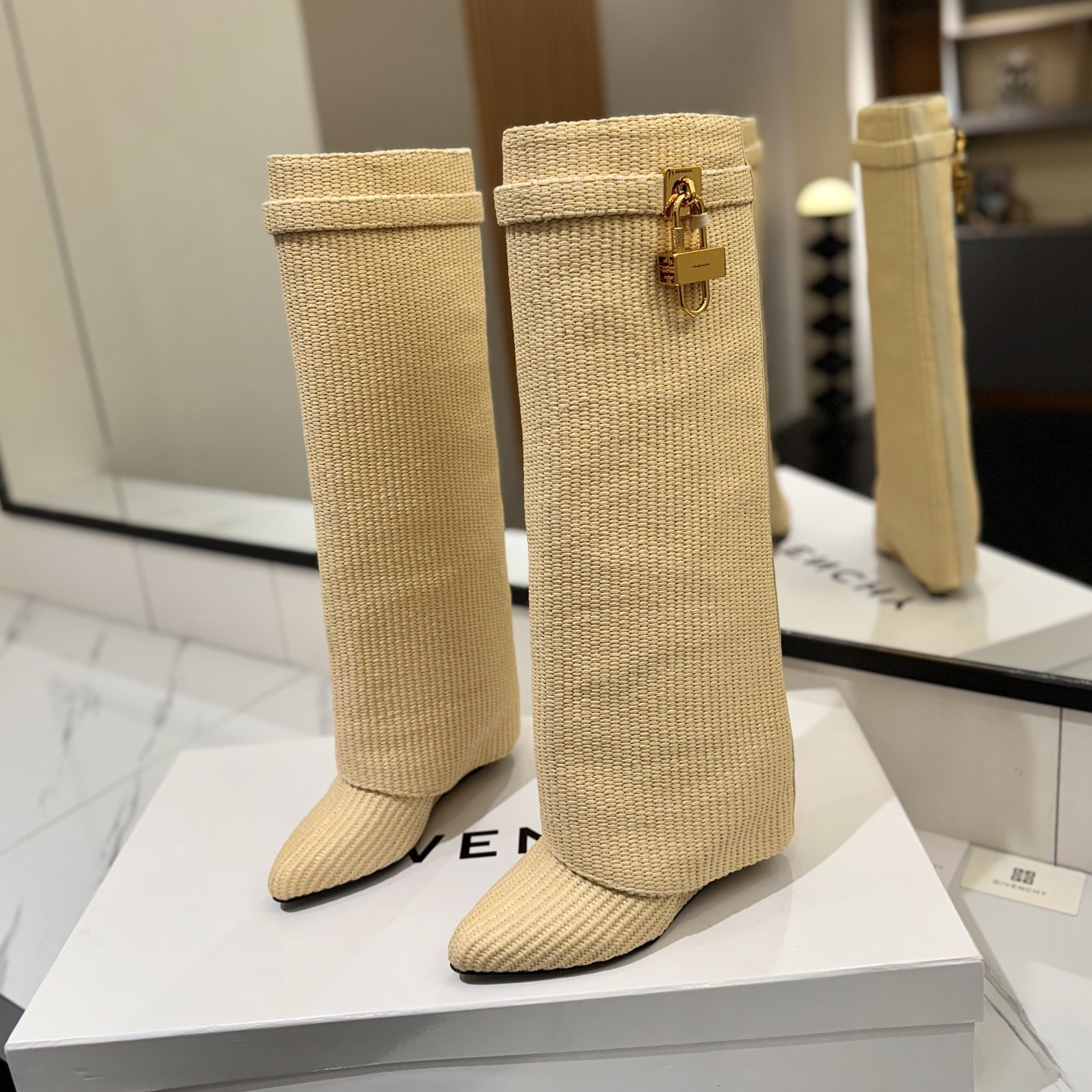 GV 25New Woven High-Heeled Boots XX25090407