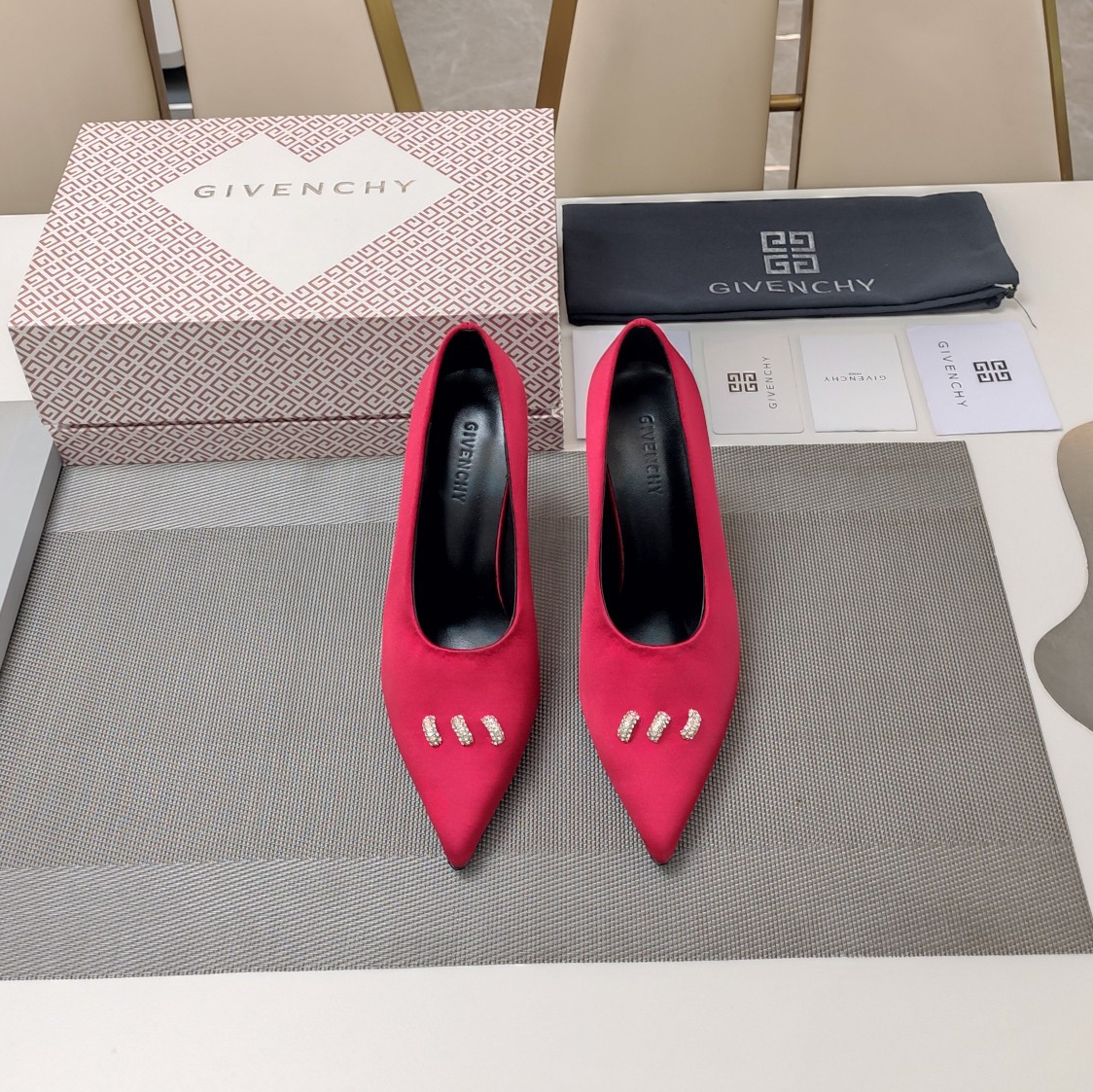 GV Women's Silk High Heels XX25090418