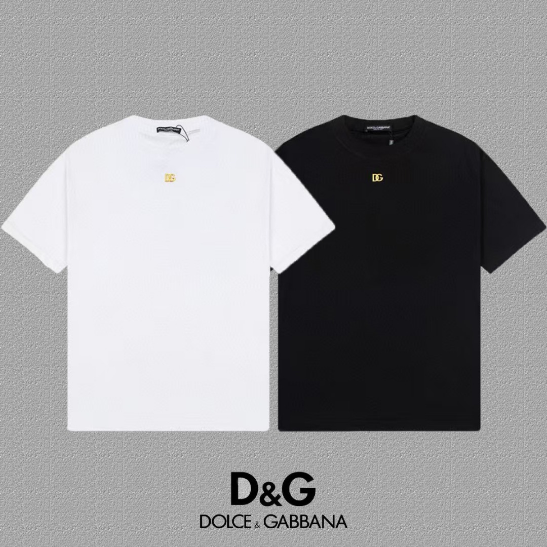 D&G Men's Metal Micro Logo Round Neck Short Sleeve XX250900609