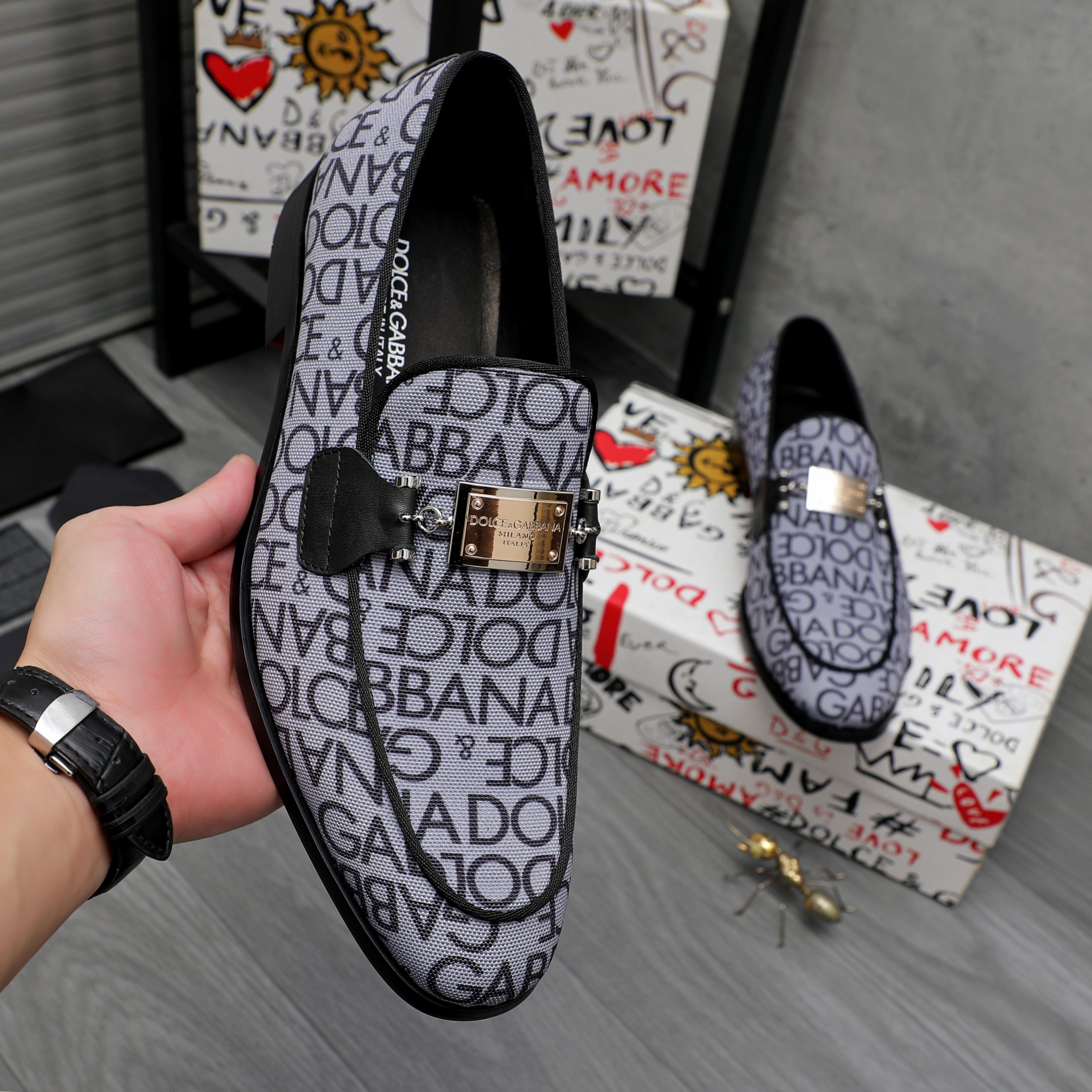 D&G Casual Leather Shoes AE250900704