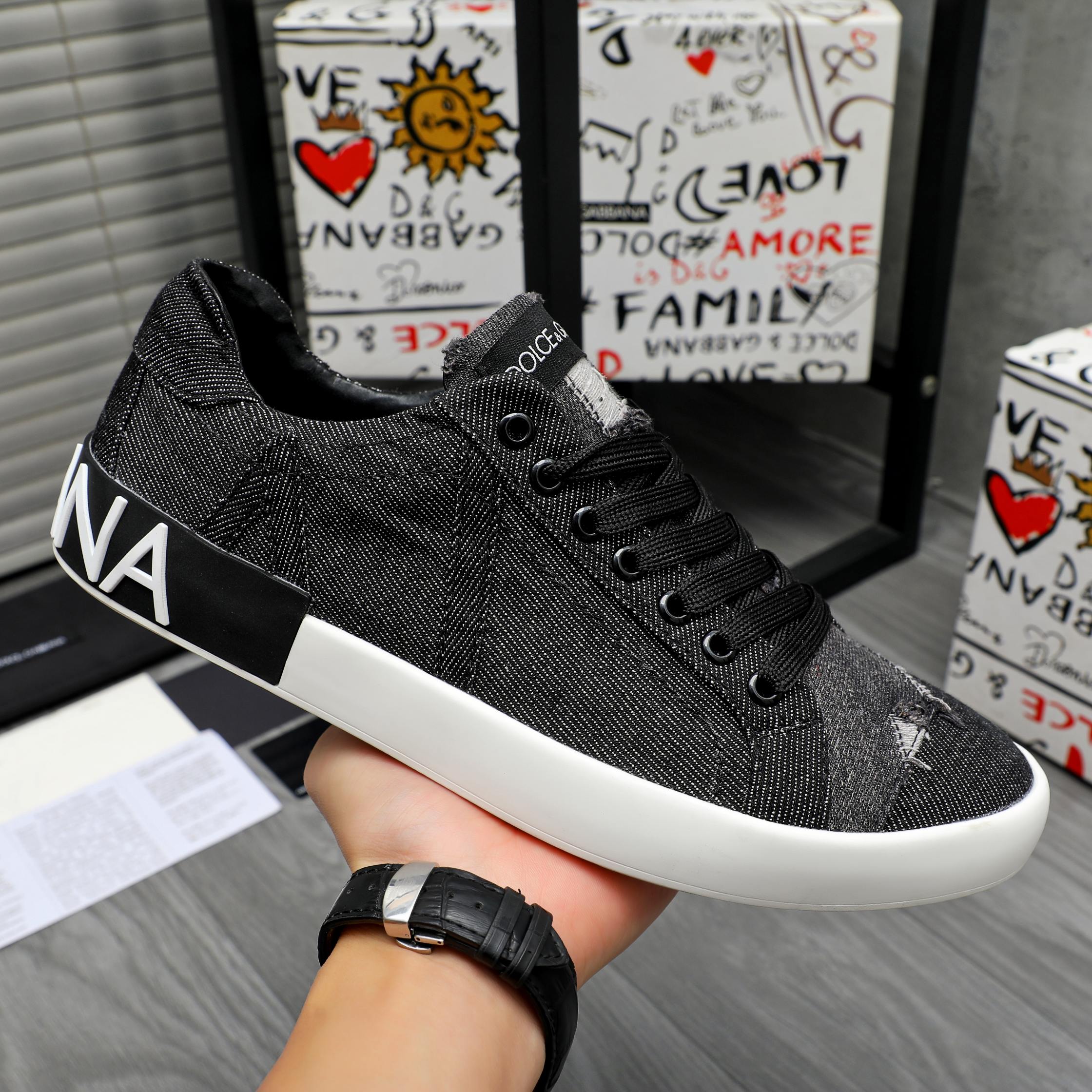 D&G Denim Canvas Sneakers AE250900713