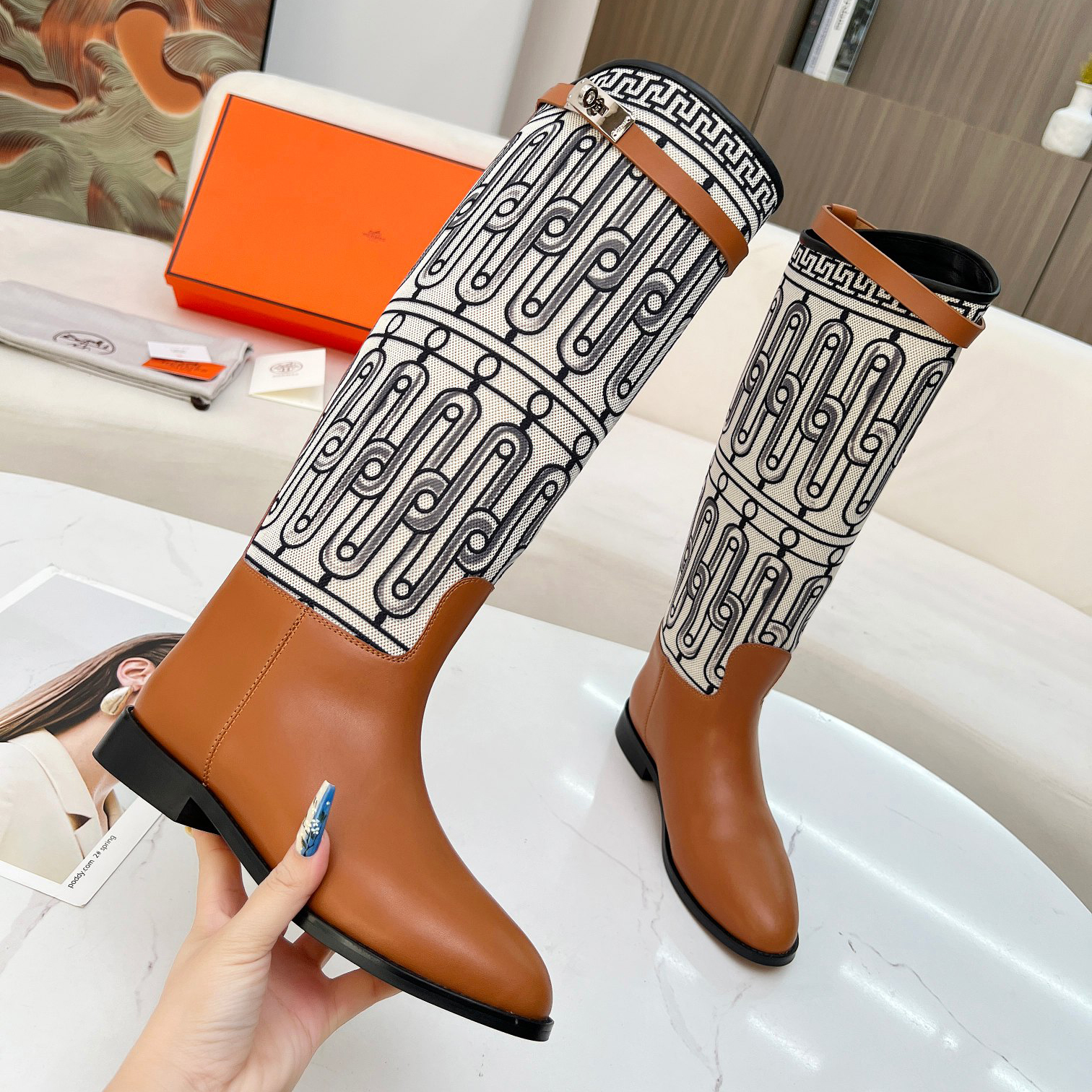 HM Kelly Buckle Knight Boots XX250900810