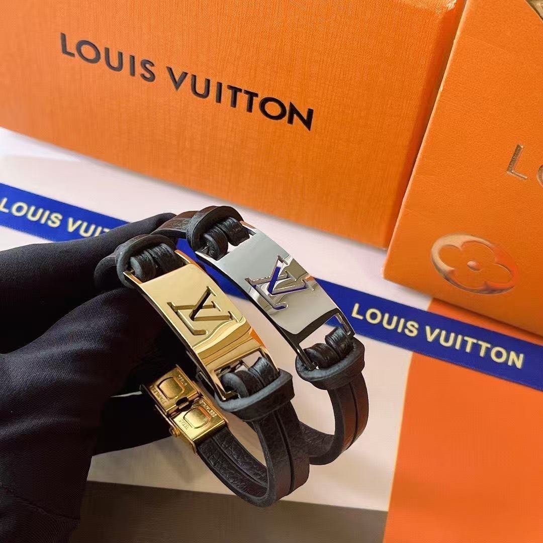 LV Couple’s Black Leather Bracelet YPD25090801